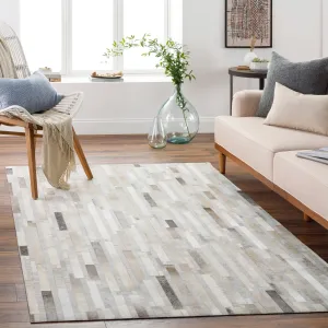 Hand-Crafted Euclid Viscose & Hair-on-hide Area Rug