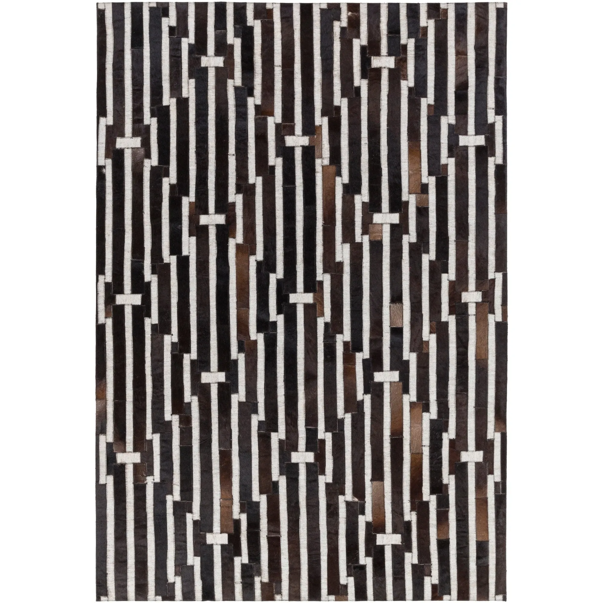 Hand-Crafted Euclid Viscose & Hair-on-hide Area Rug