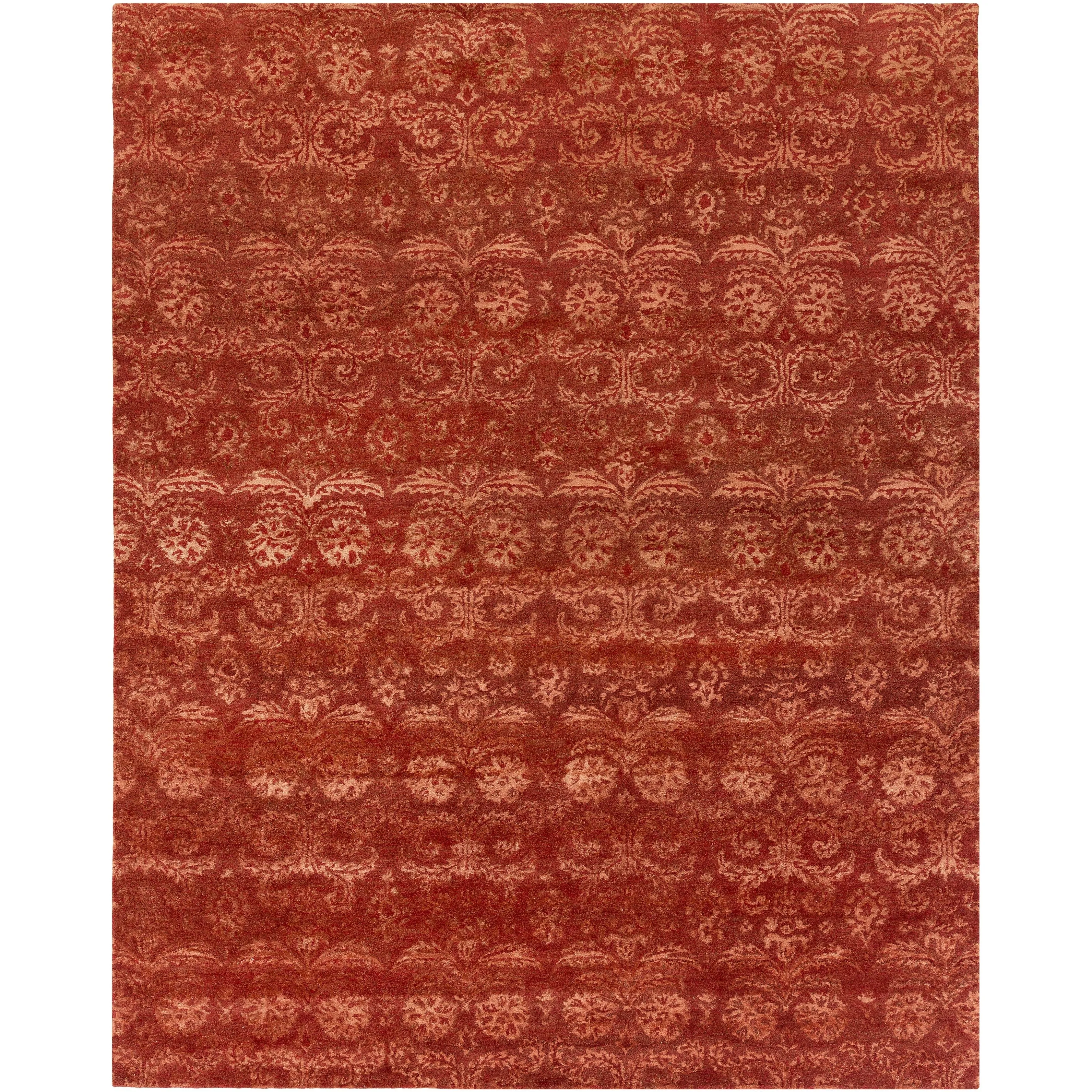Hand-Tufted Horsham Damask Viscose Area Rug