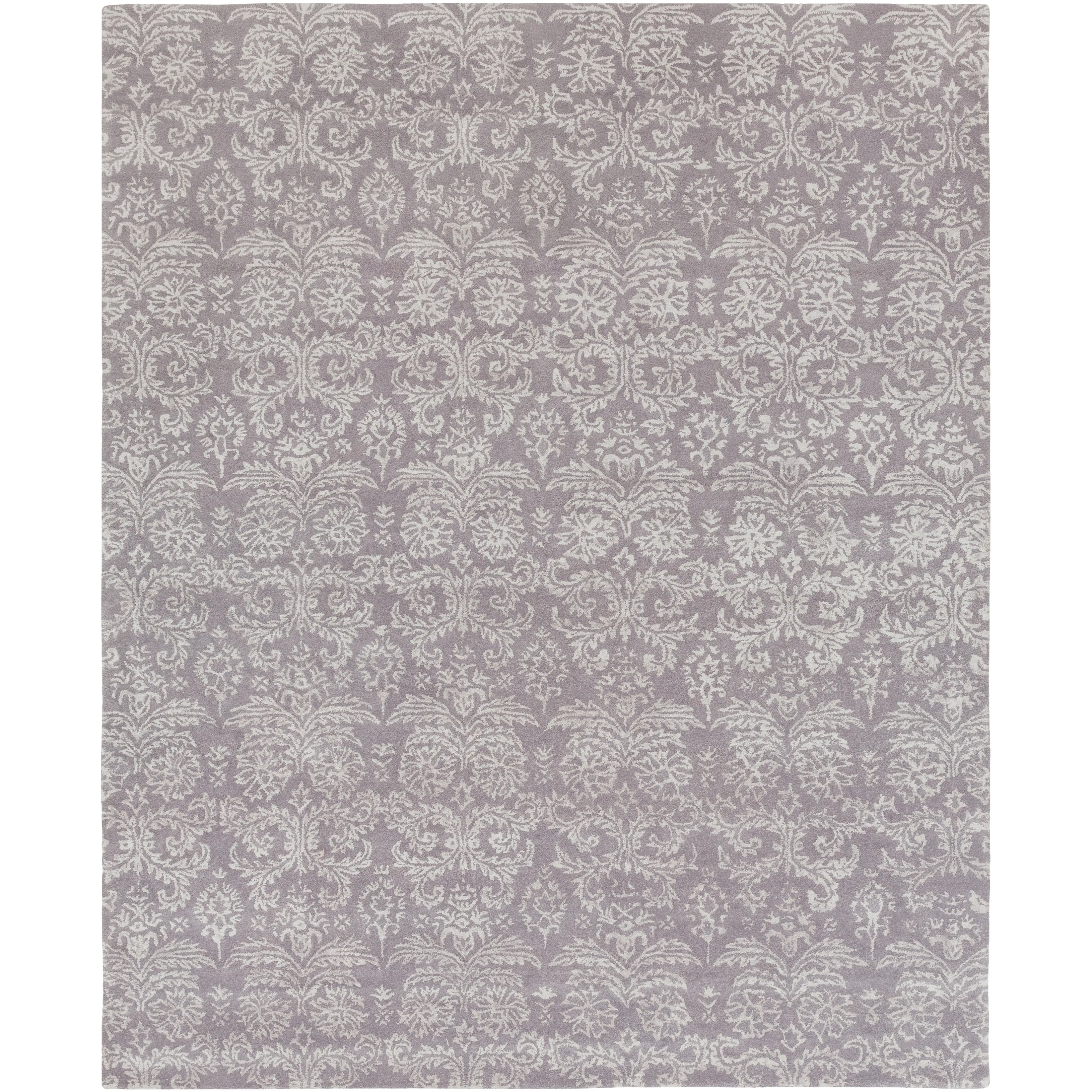 Hand-Tufted Horsham Damask Viscose Area Rug