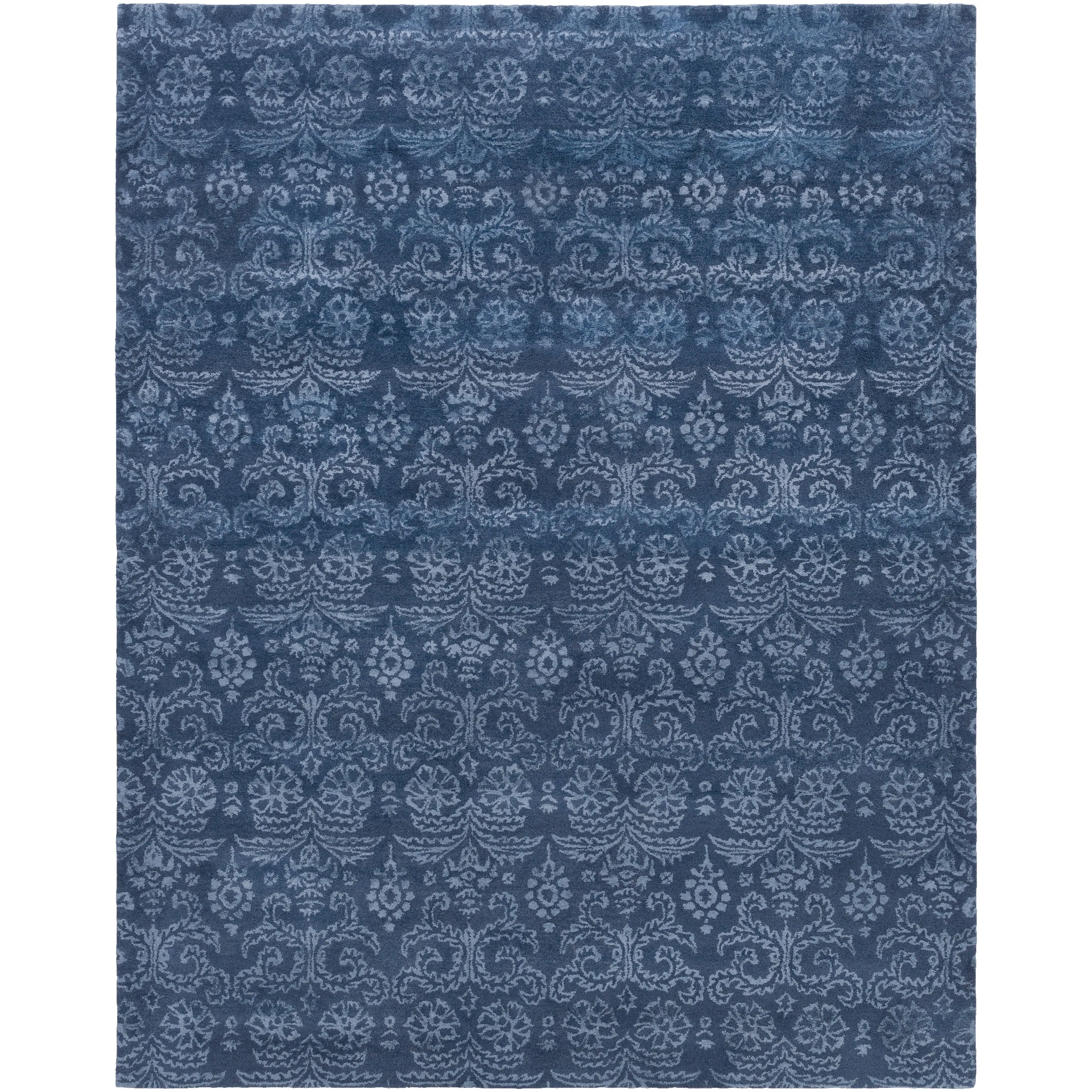 Hand-Tufted Horsham Damask Viscose Area Rug