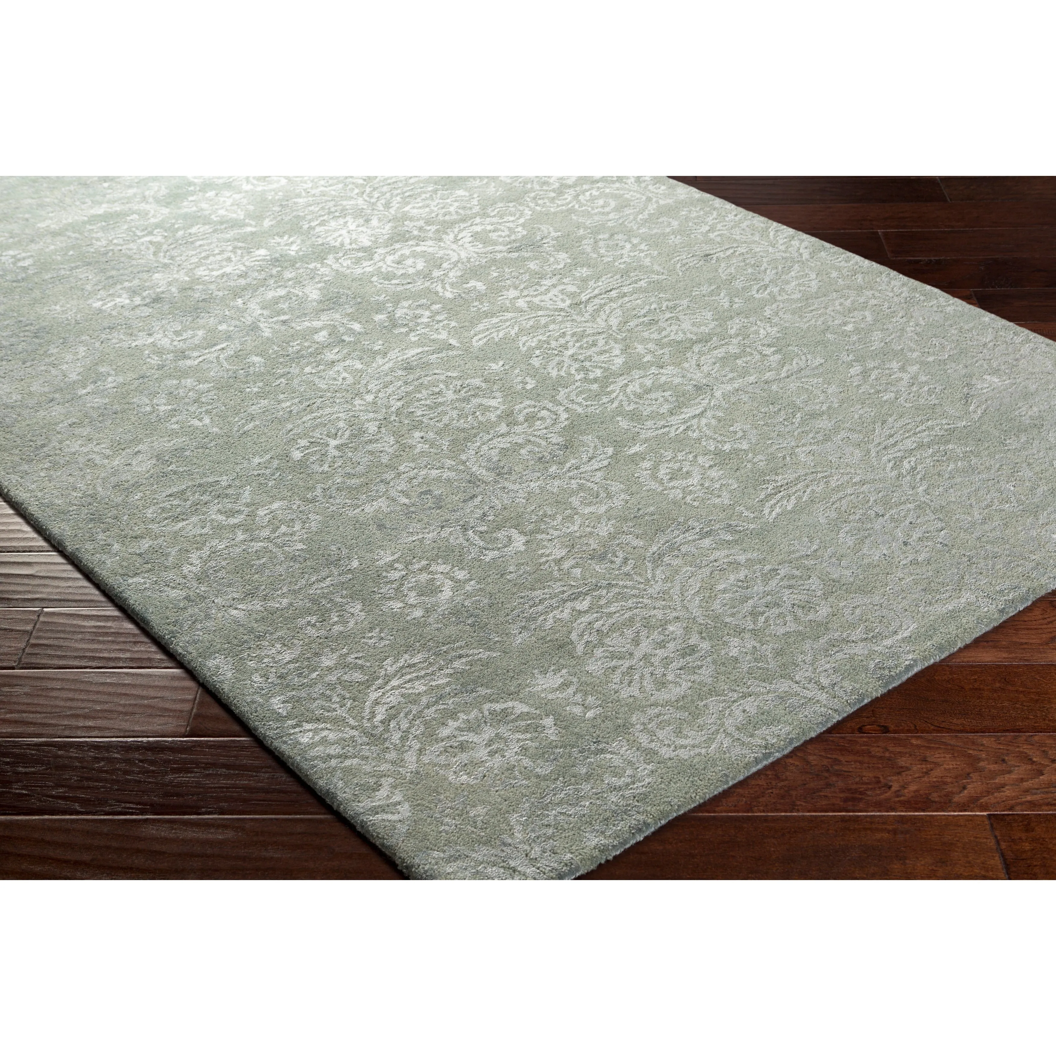 Hand-Tufted Horsham Damask Viscose Area Rug
