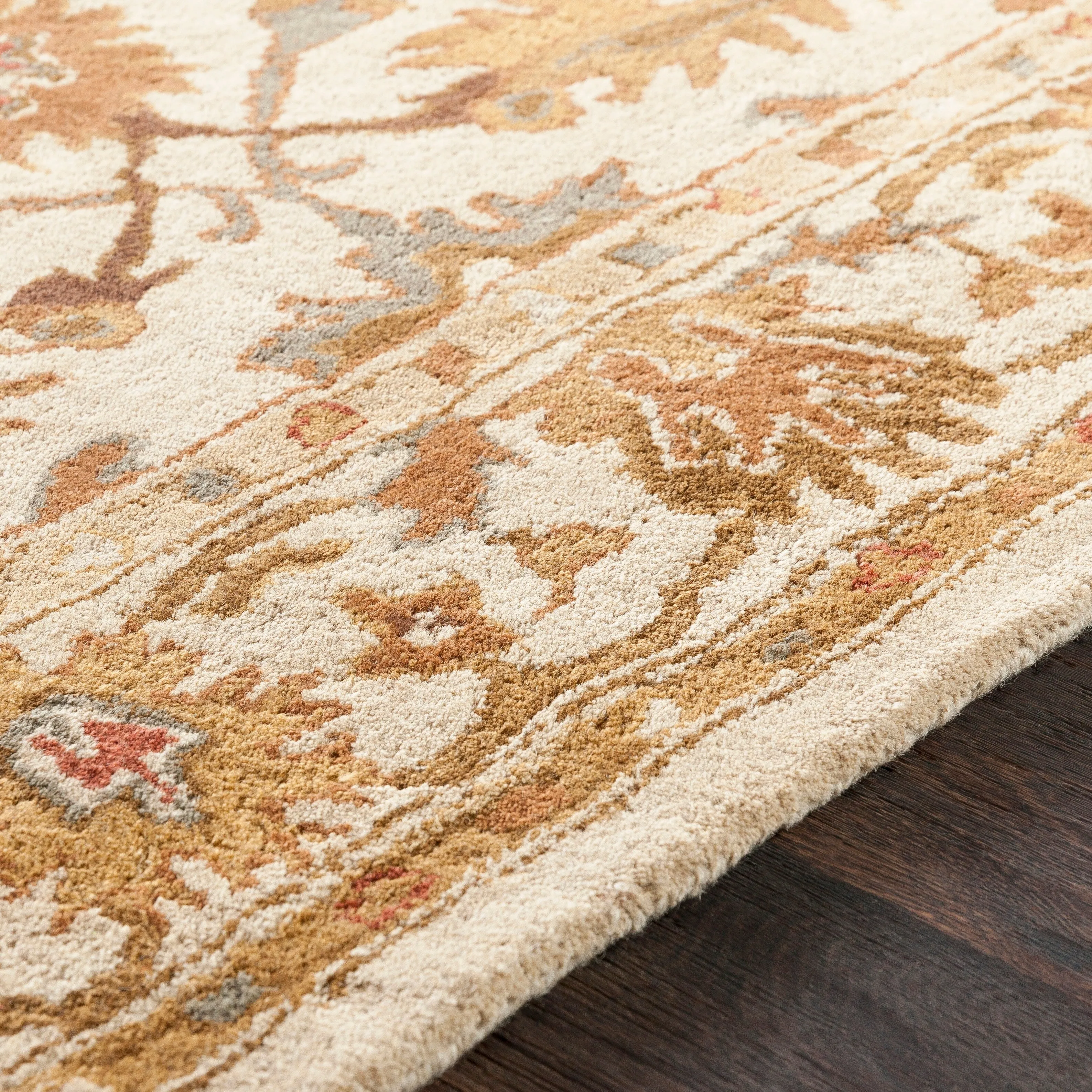 Hand-tufted Telford Floral Wool Area Rug