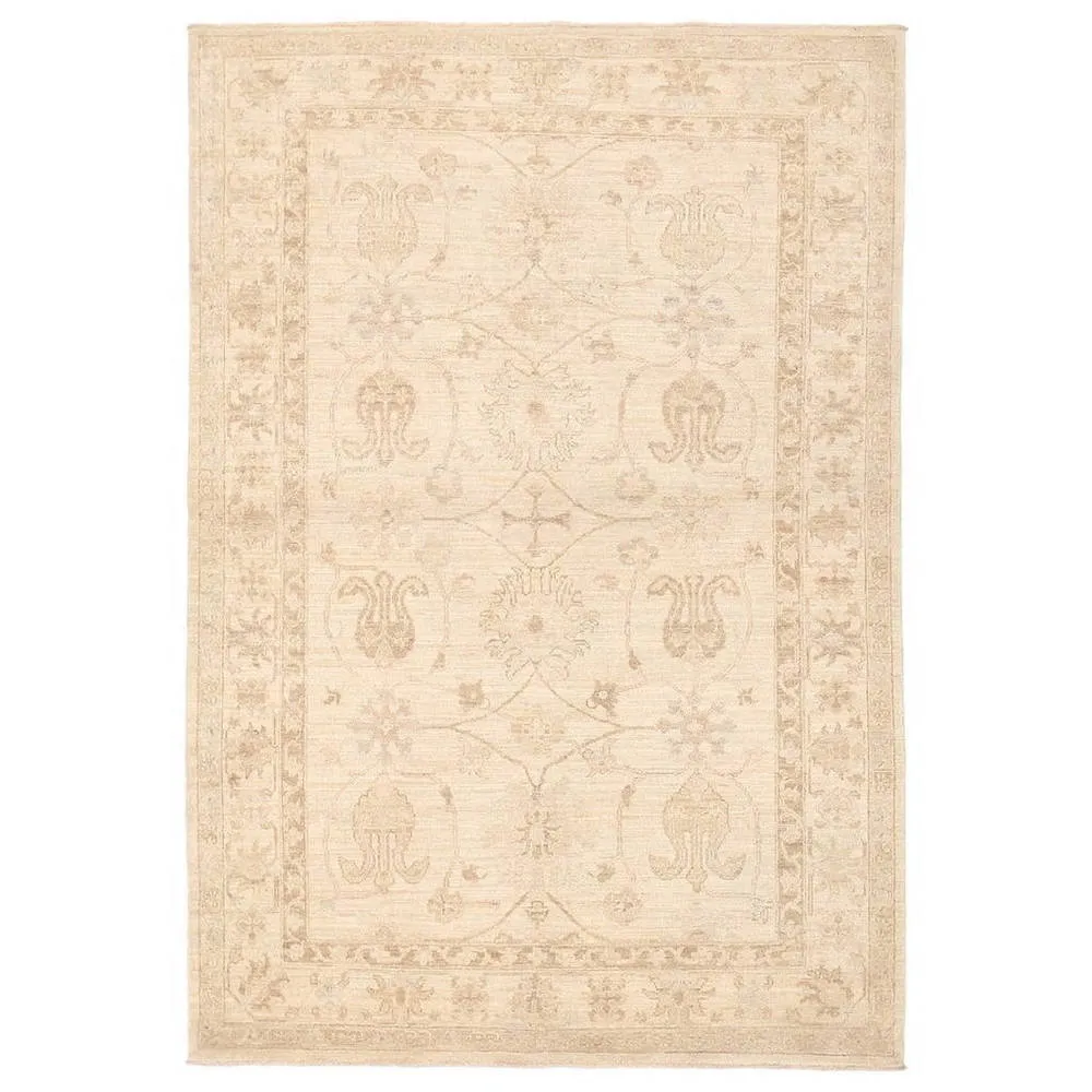Handmade One-of-a-Kind Vegetable Dye Tabriz Wool Rug (Afghanistan) - 4'1 x 6'