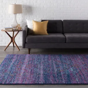 Haute-Hali Persian Distressed Purple/Blue Area Rug - 7'10 x 10'3