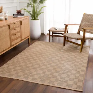 Hauteloom Nairi Machine Washable Jute Checkered Area Rug