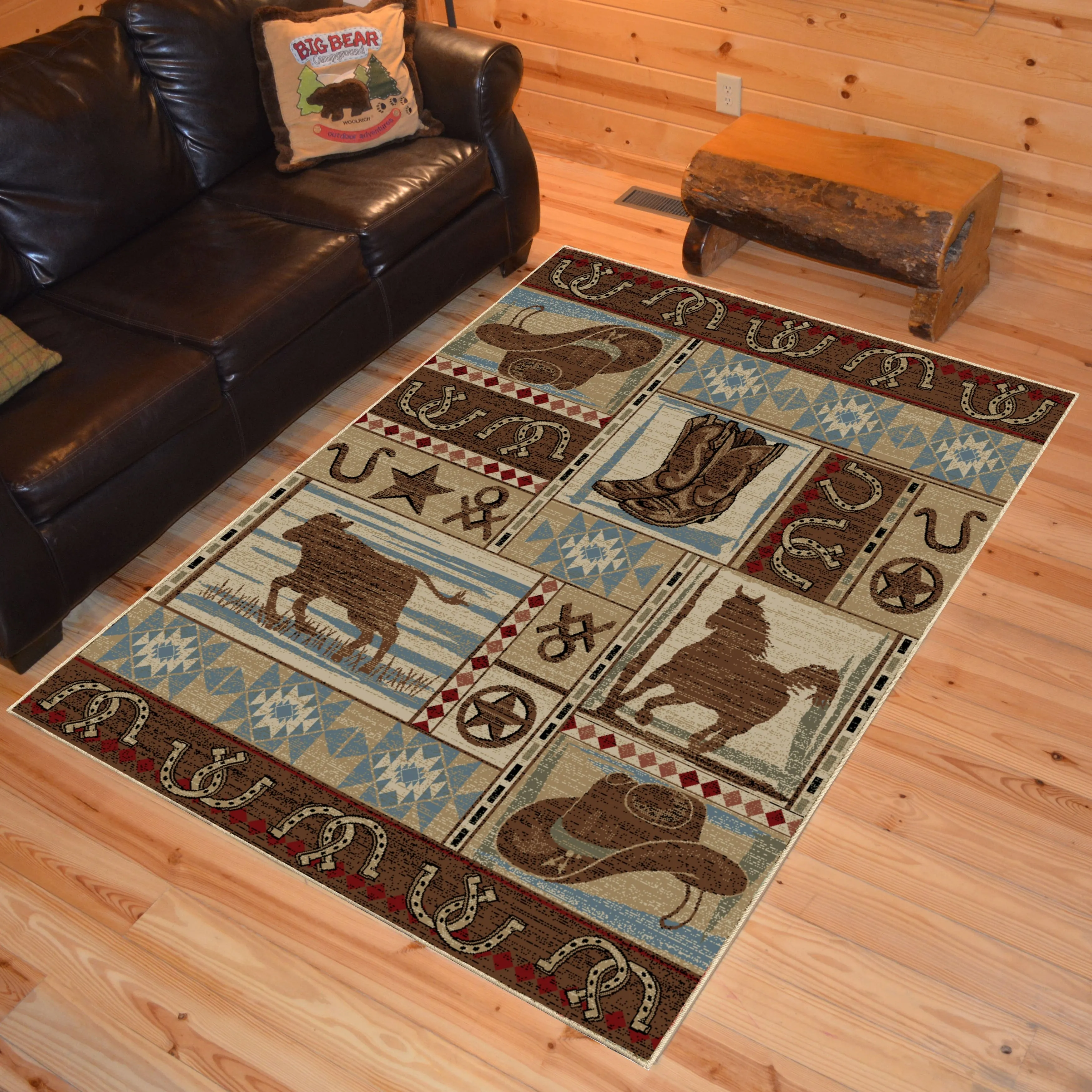 Hearthside Desperado Western Rodeo Area Rug