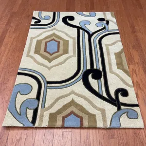 HERAT ORIENTAL Handmade 4x6 Tibetan Wool Rug - 4' x 6'