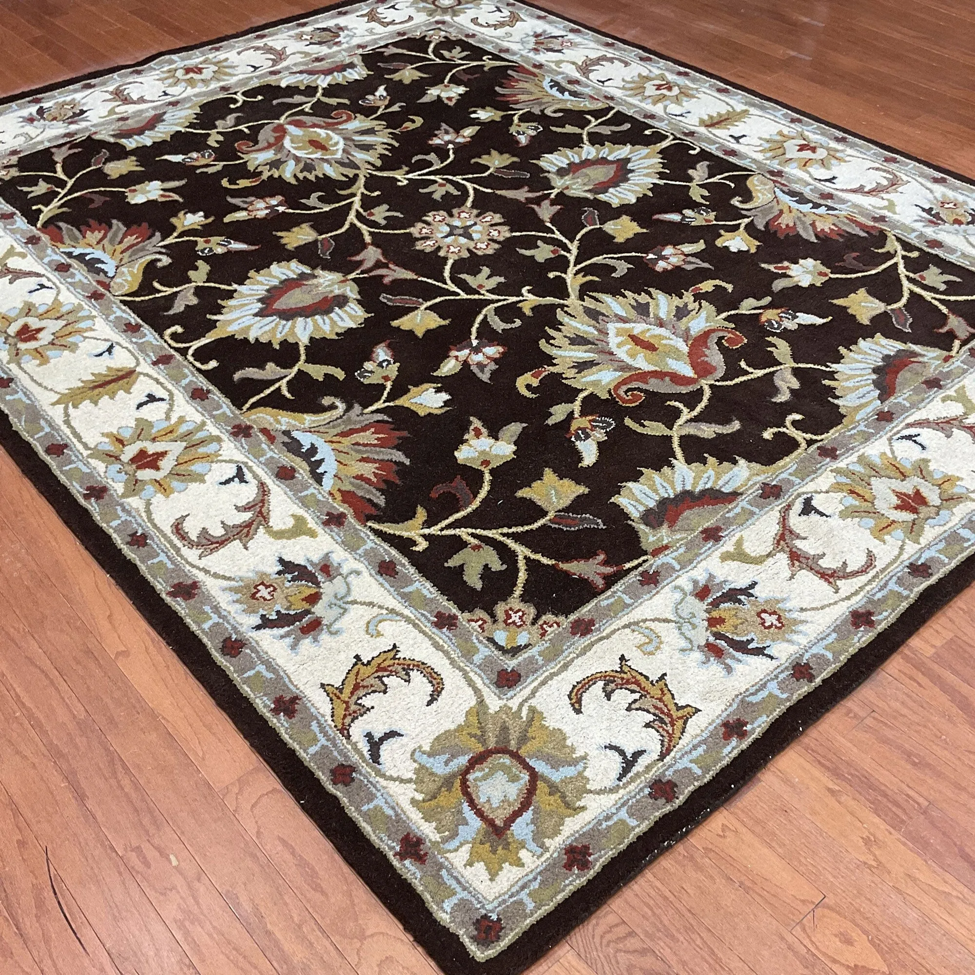 HERAT ORIENTAL Handmade 8' x 10' Geometric Tabriz Wool Rug - 8' x 10'