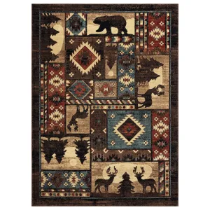 Home Dynamix Buffalo Bear Rustic Area Rug