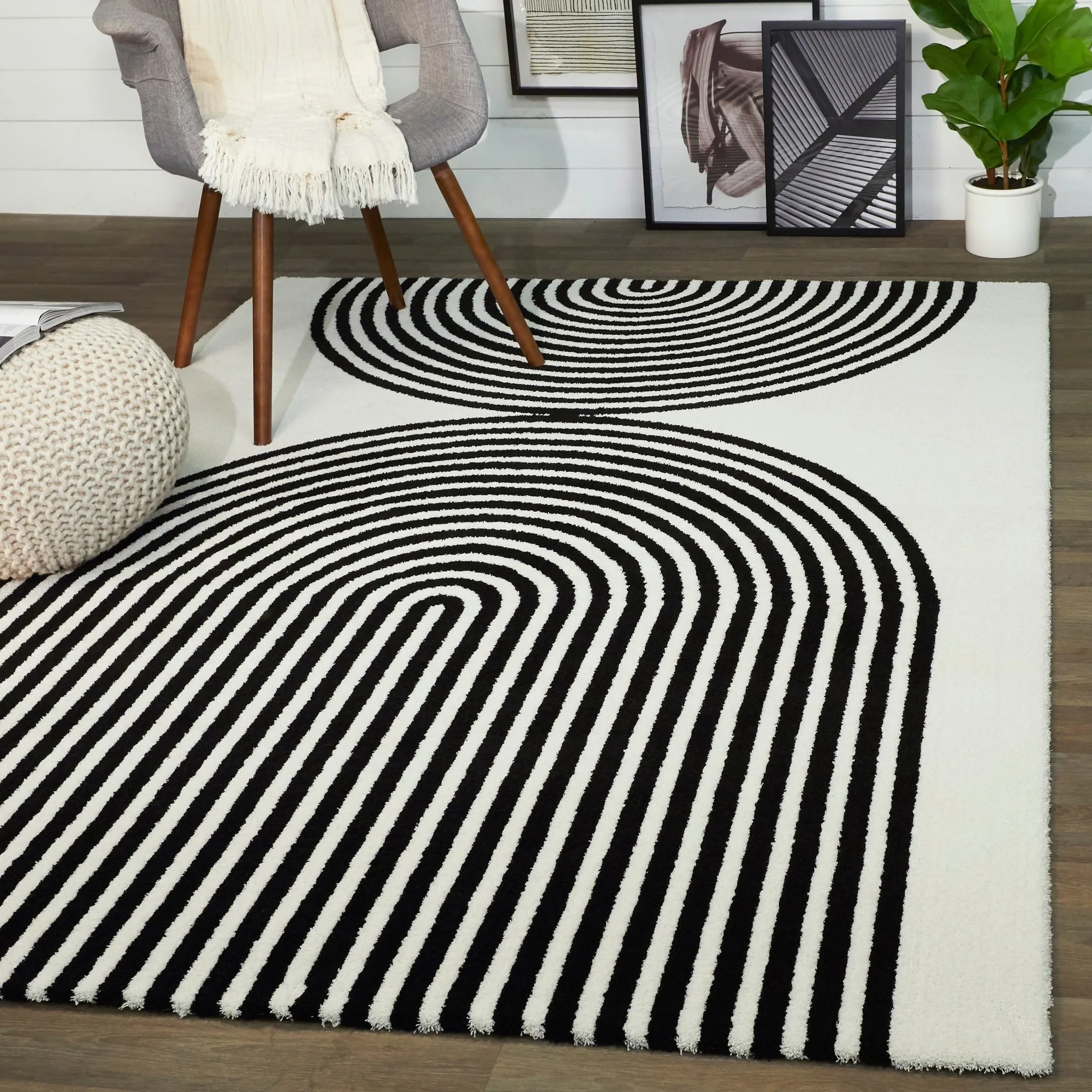 Honnecourt Contemporary Arches Area Rug