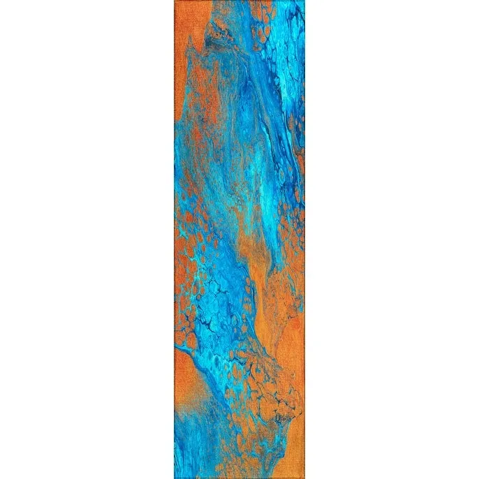 Indoor/ Outdoor Addison Karina Abstract Washable Area Rug