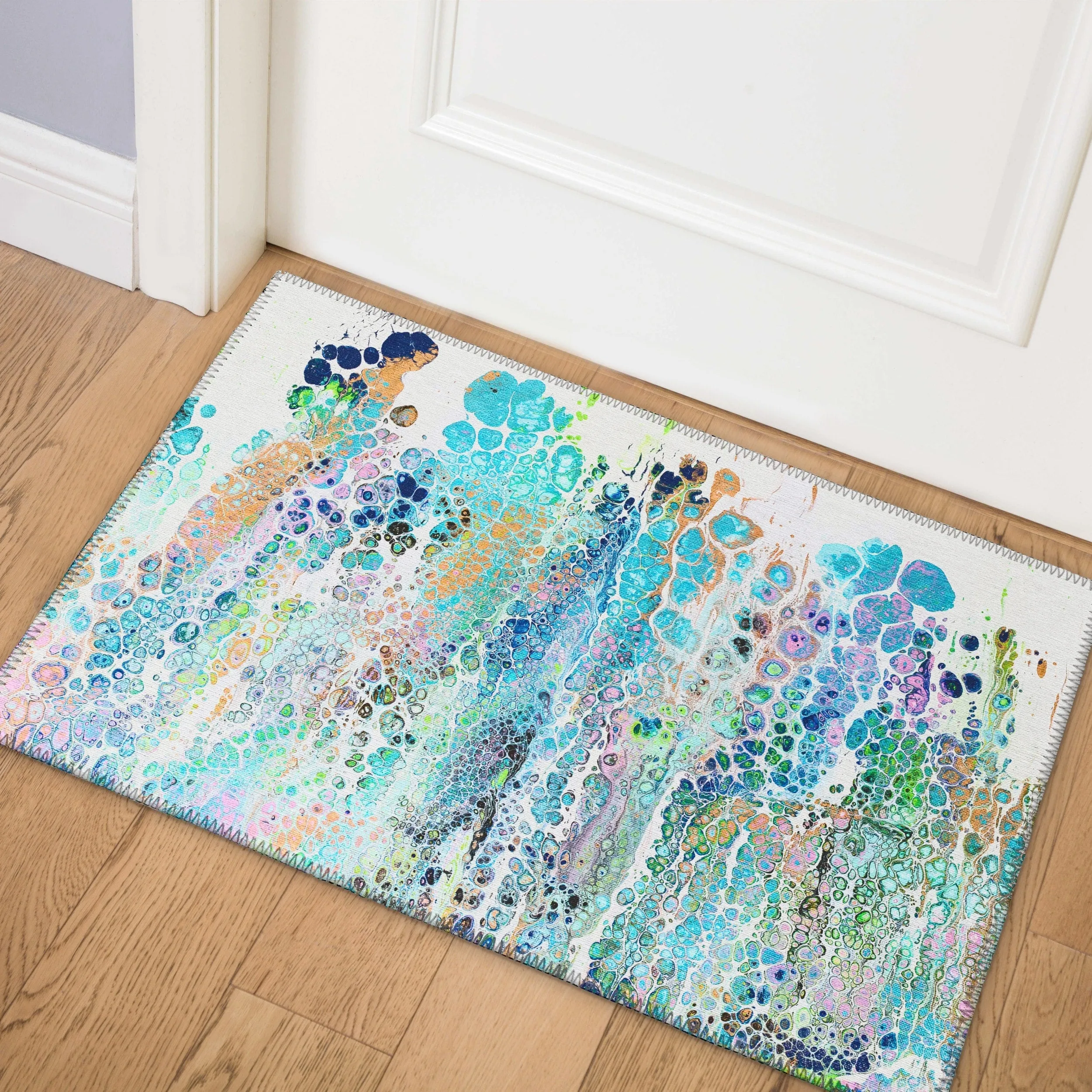 Indoor/ Outdoor Addison Karina Abstract Washable Area Rug