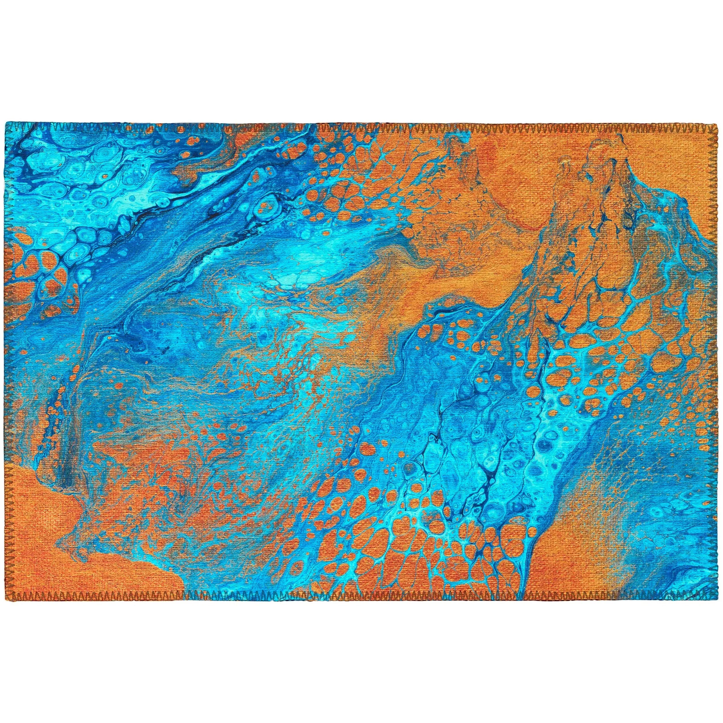 Indoor/ Outdoor Addison Karina Abstract Washable Area Rug