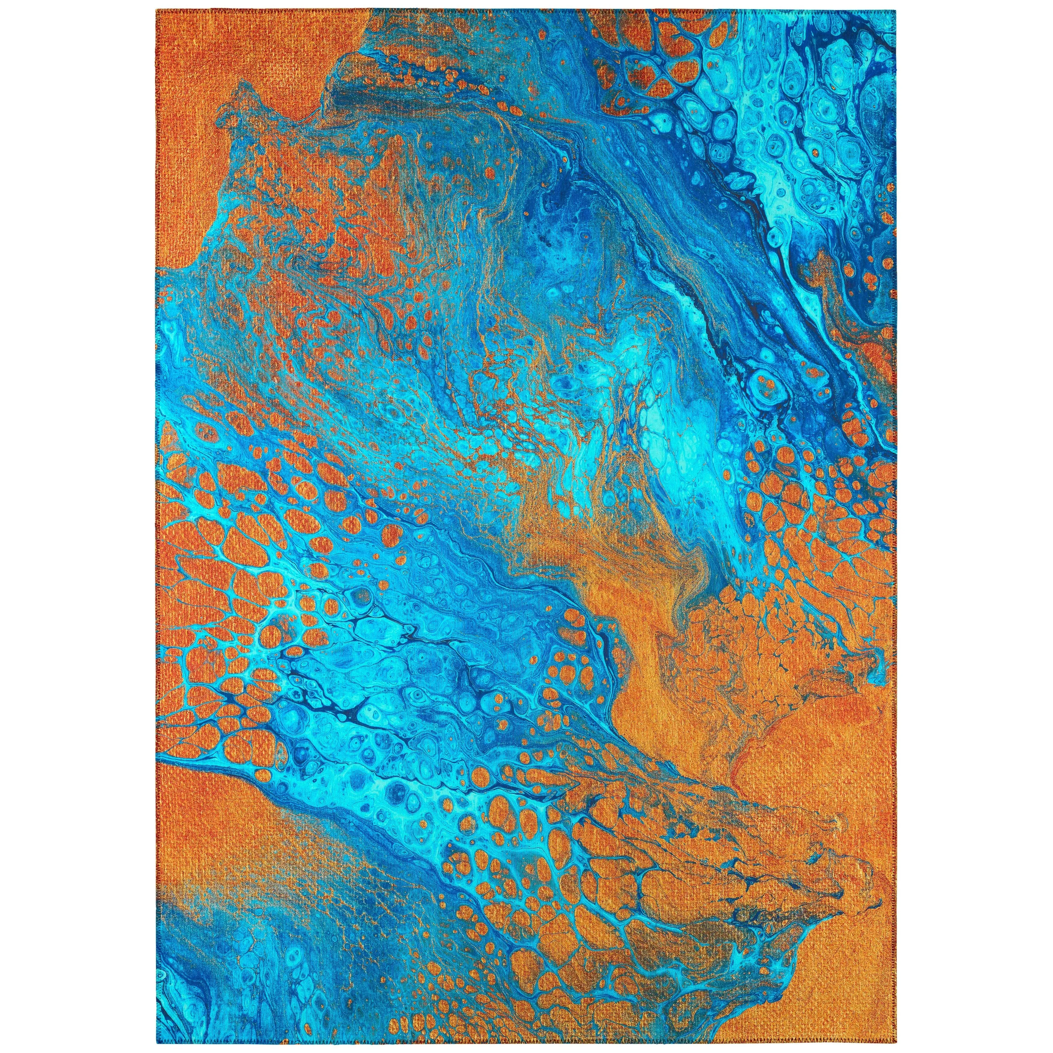 Indoor/ Outdoor Addison Karina Abstract Washable Area Rug