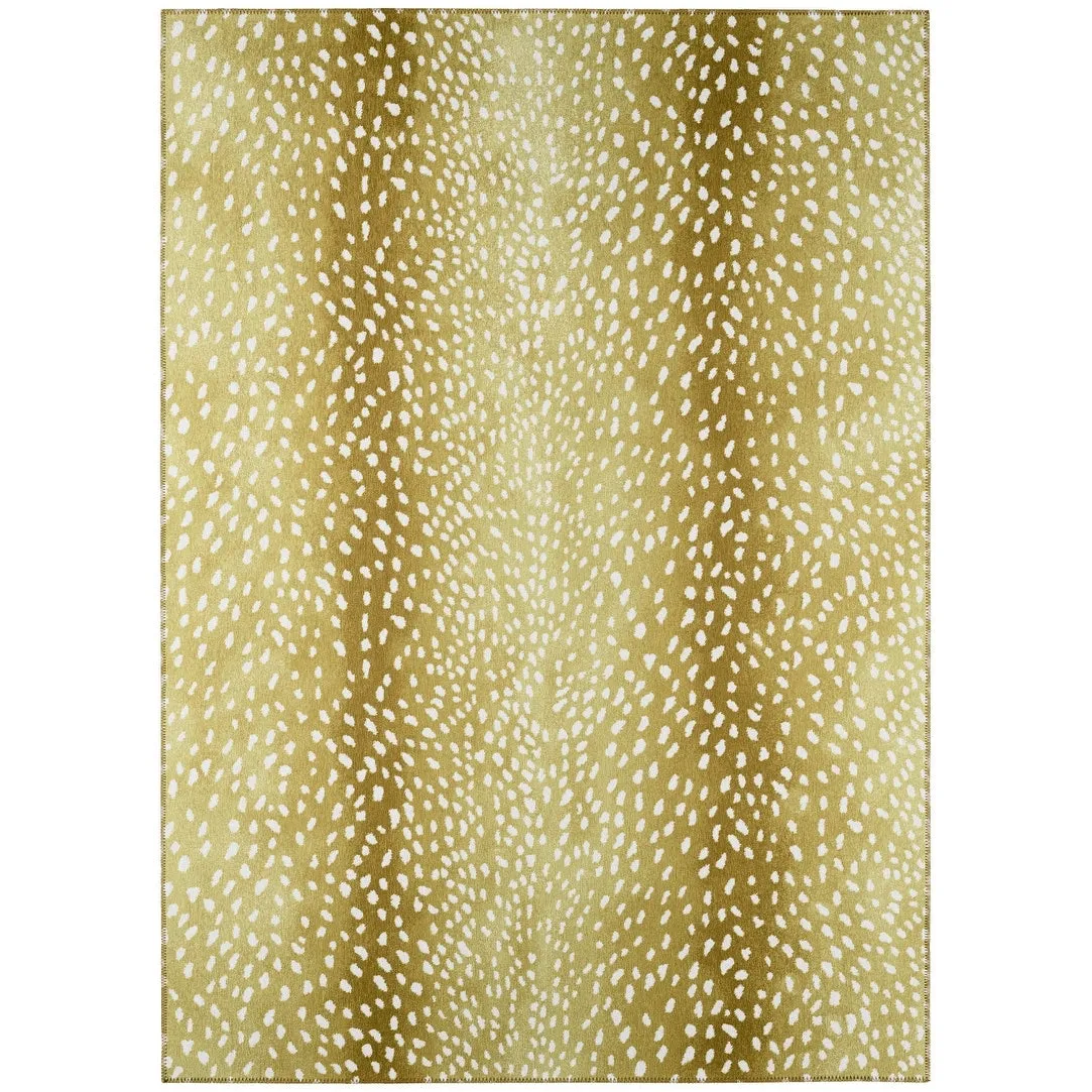 Indoor/ Outdoor Addison Safari Gazelle Animal Print Washable Area Rug