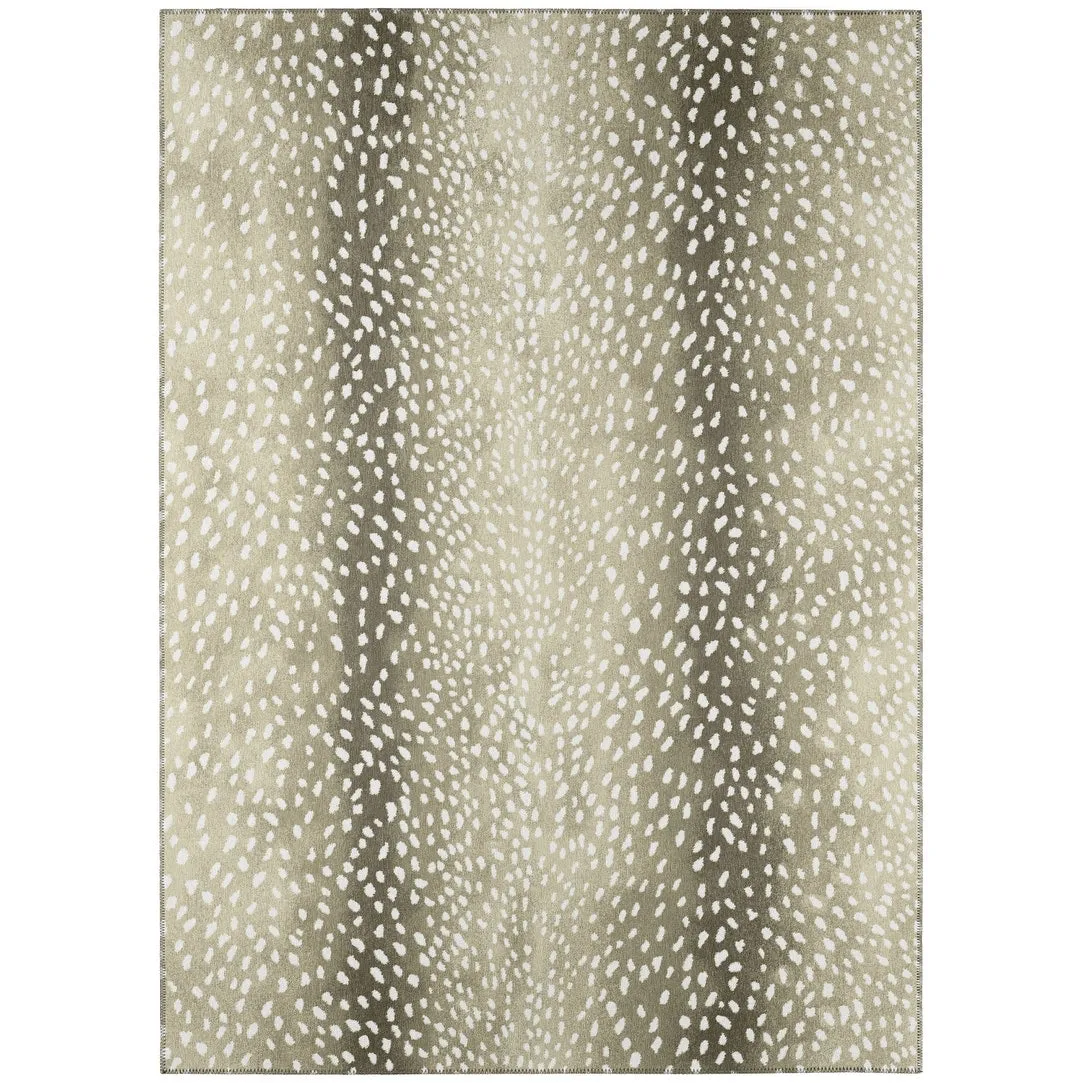 Indoor/ Outdoor Addison Safari Gazelle Animal Print Washable Area Rug