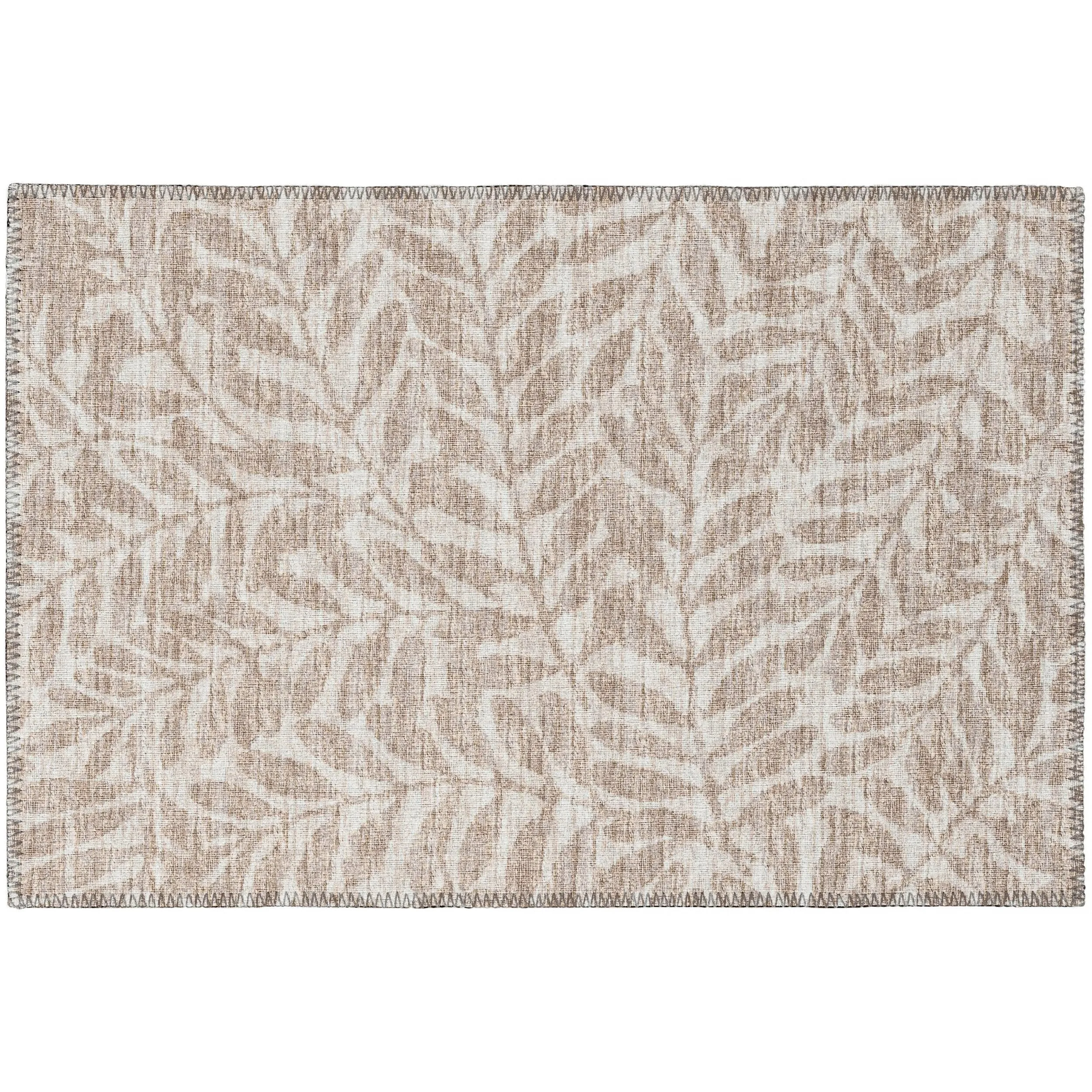 Indoor/ Outdoor Addison Yuma Foliage Motif Washable Area Rug