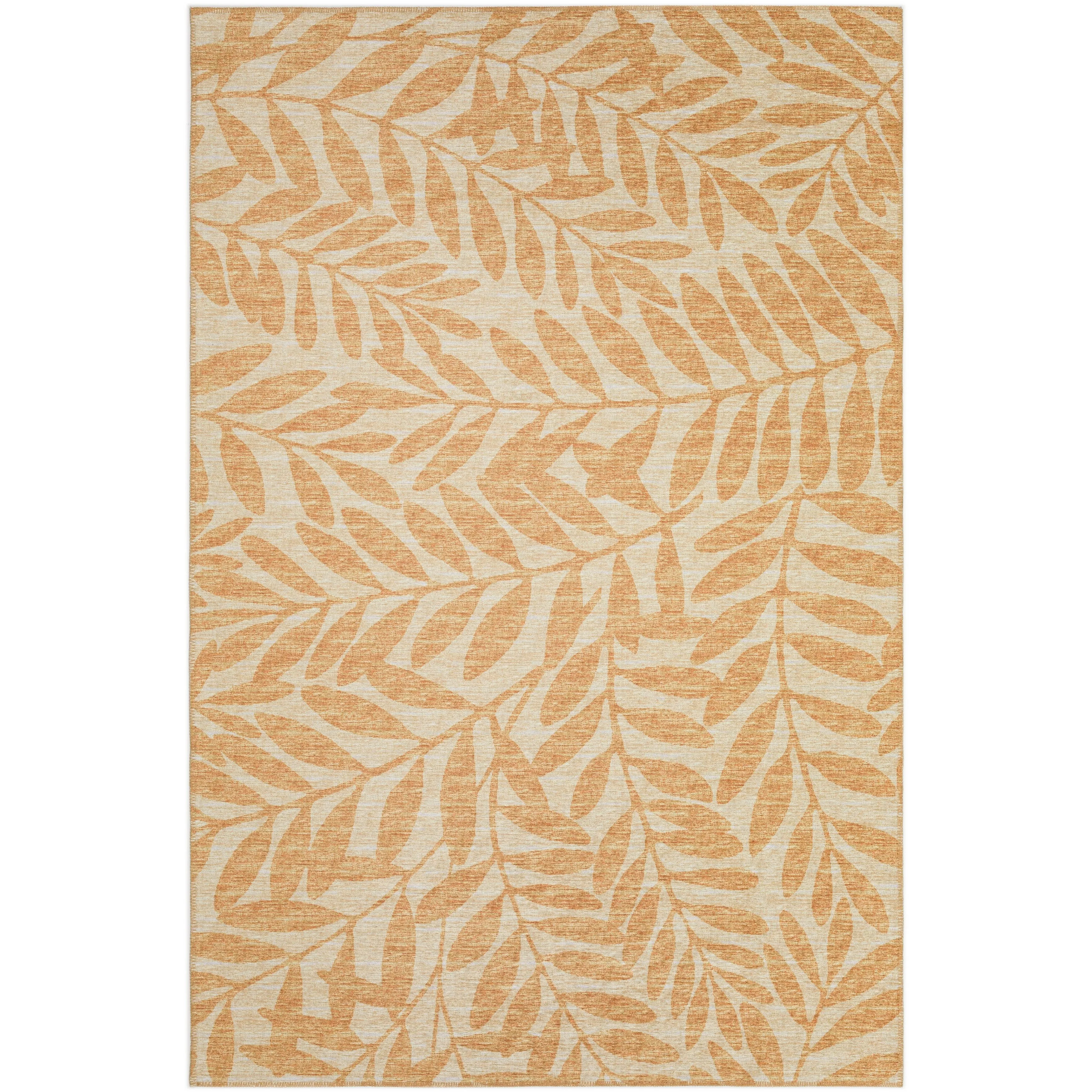 Indoor/ Outdoor Addison Yuma Foliage Motif Washable Area Rug