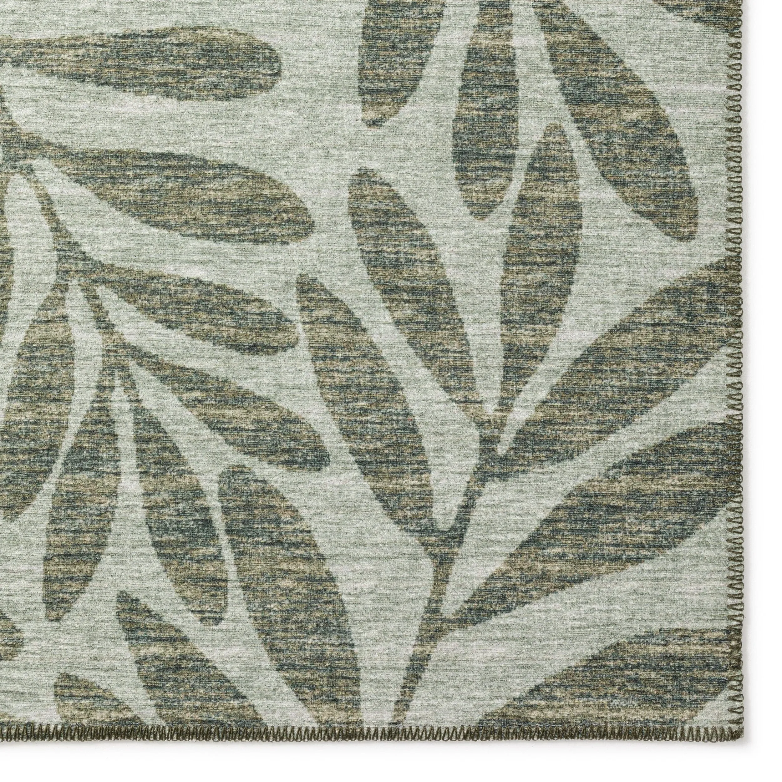 Indoor/ Outdoor Addison Yuma Foliage Motif Washable Area Rug