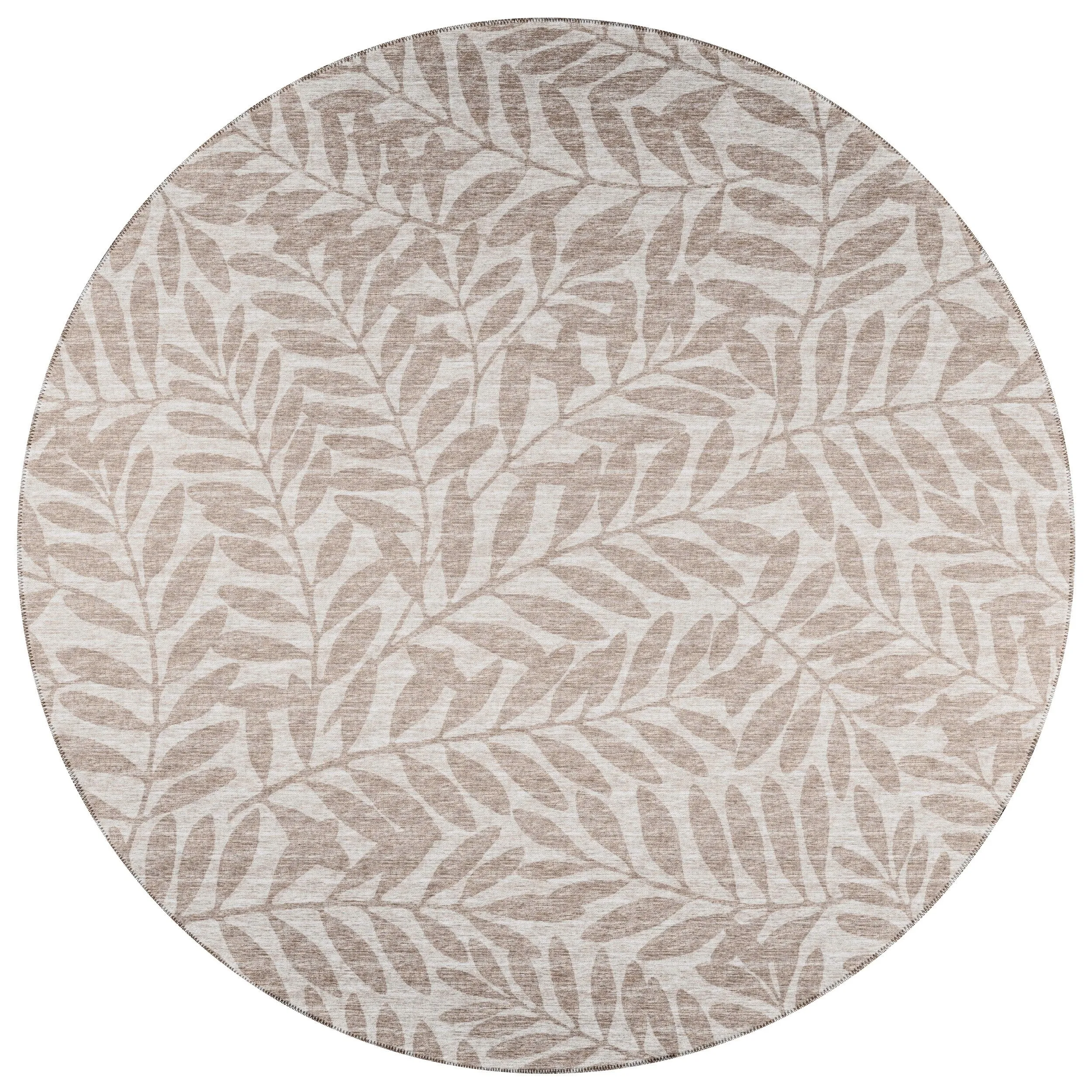 Indoor/ Outdoor Addison Yuma Foliage Motif Washable Area Rug