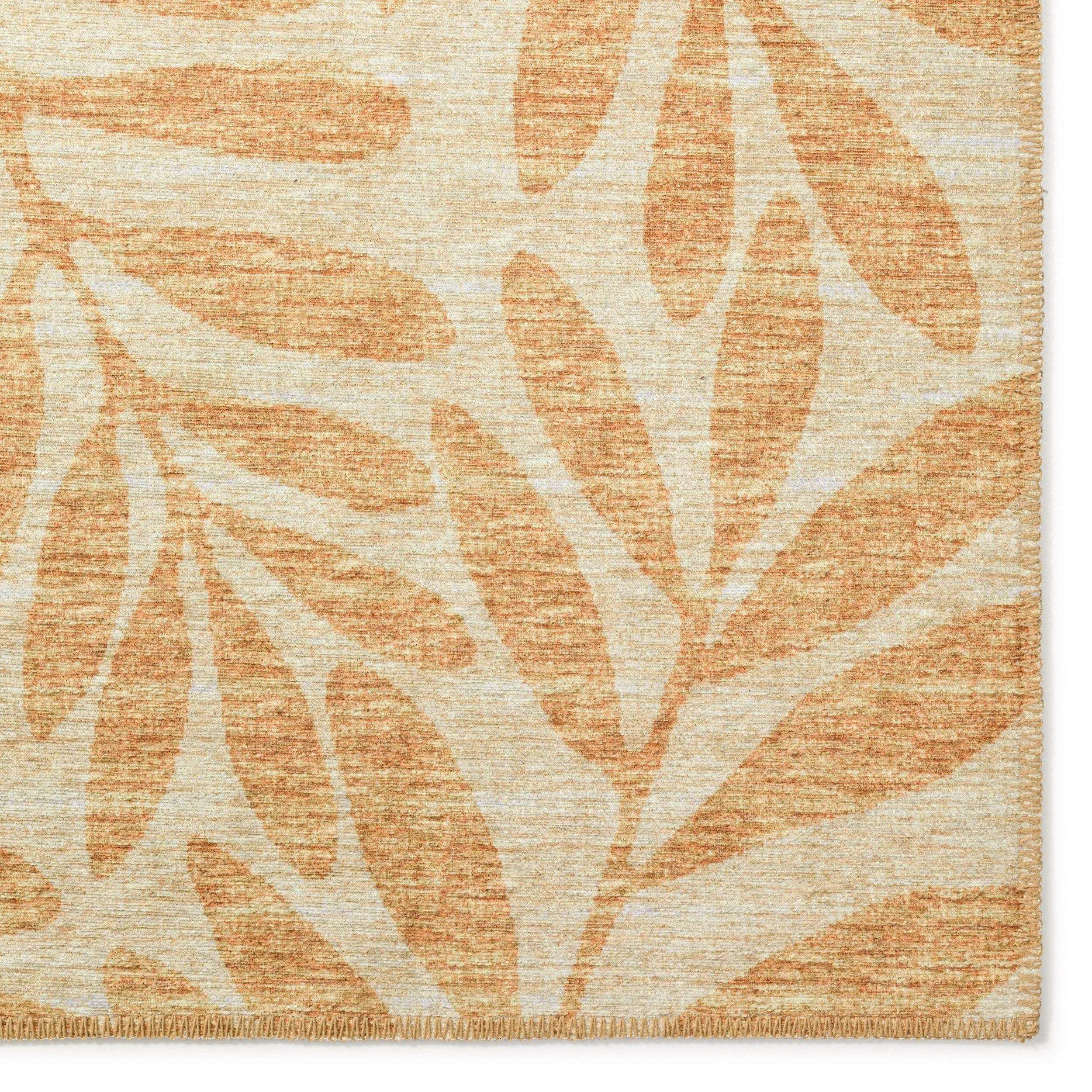 Indoor/ Outdoor Addison Yuma Foliage Motif Washable Area Rug