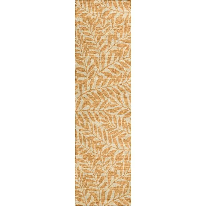 Indoor/ Outdoor Addison Yuma Foliage Motif Washable Area Rug
