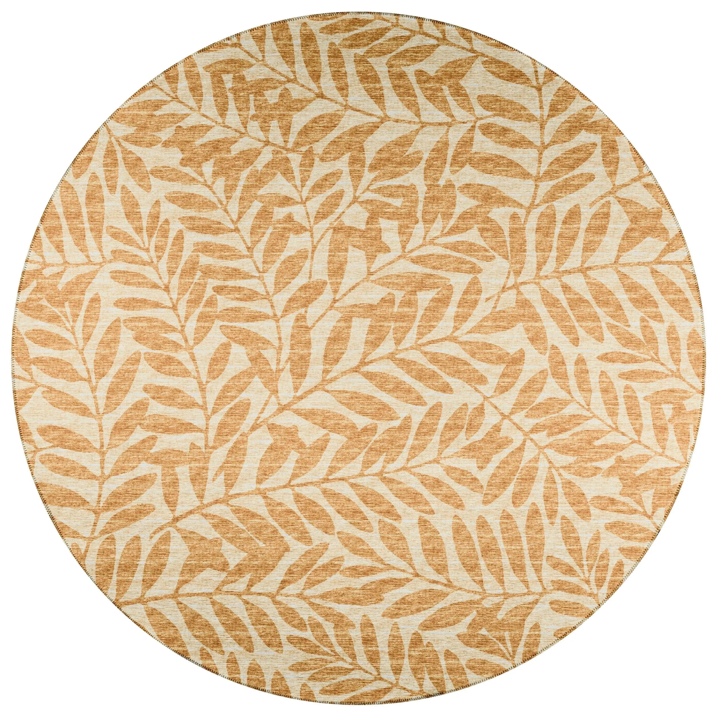 Indoor/ Outdoor Addison Yuma Foliage Motif Washable Area Rug