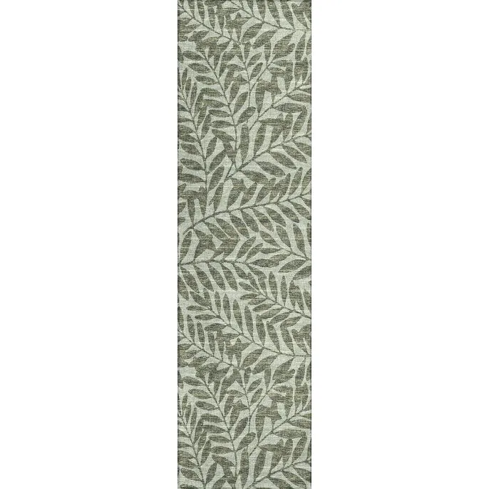 Indoor/ Outdoor Addison Yuma Foliage Motif Washable Area Rug