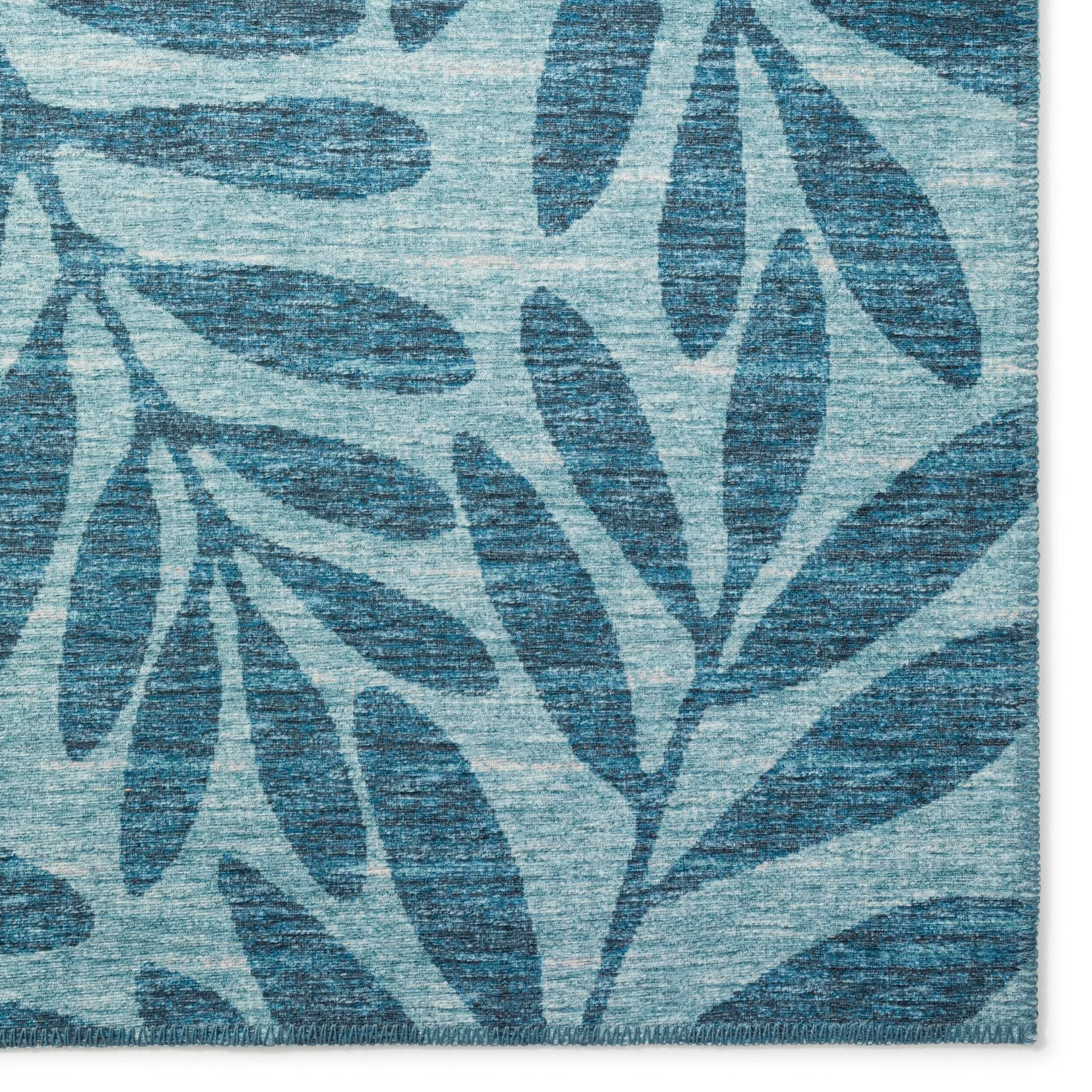 Indoor/ Outdoor Addison Yuma Foliage Motif Washable Area Rug