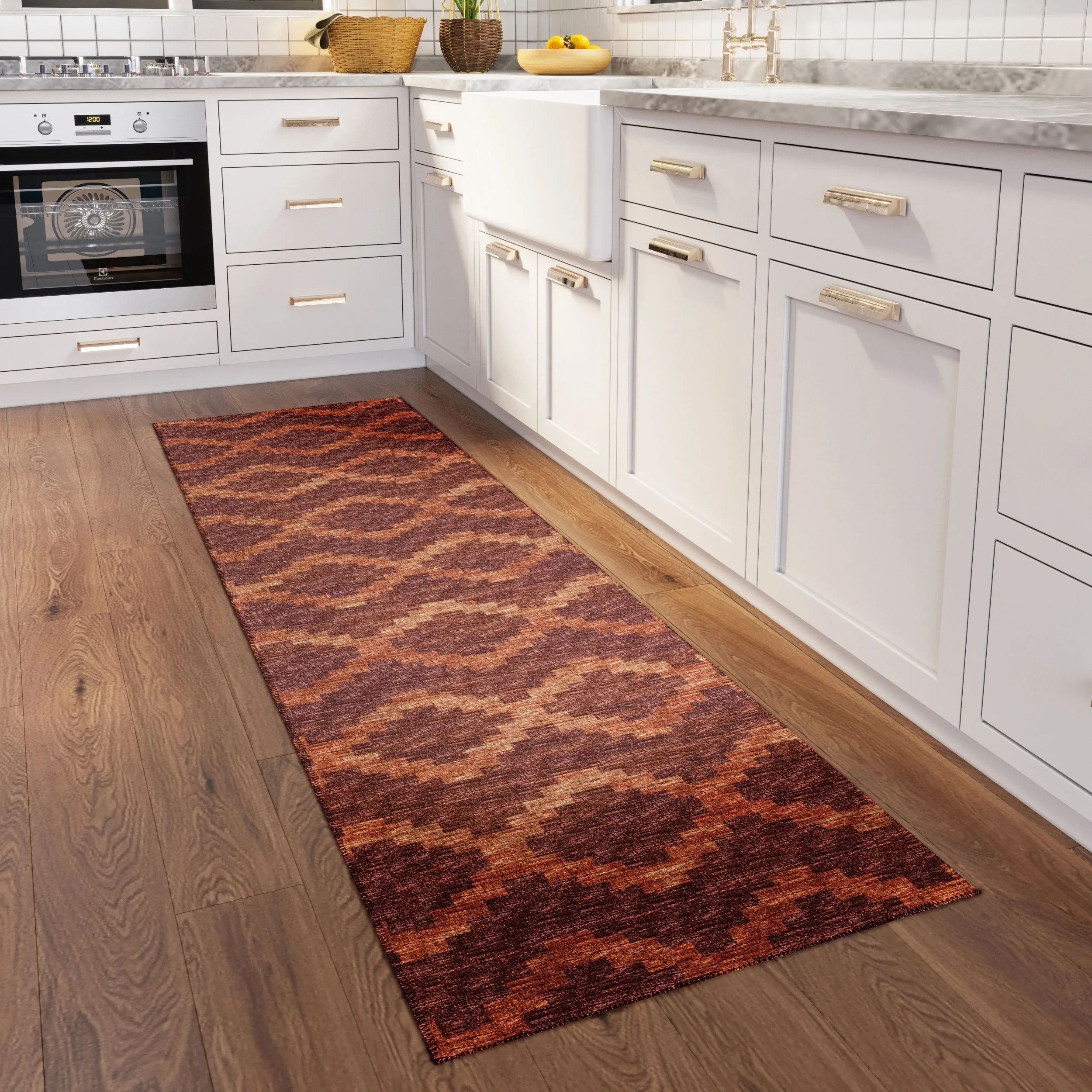 Indoor/ Outdoor Addison Yuma Southwest Chevron Washable Area Rug