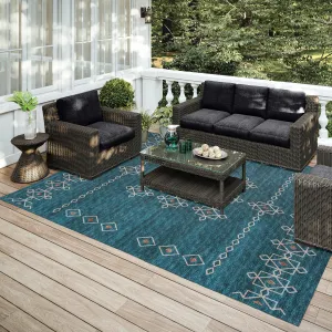 Indoor/ Outdoor Addison Yuma Southwest Motif Washable Area Rug