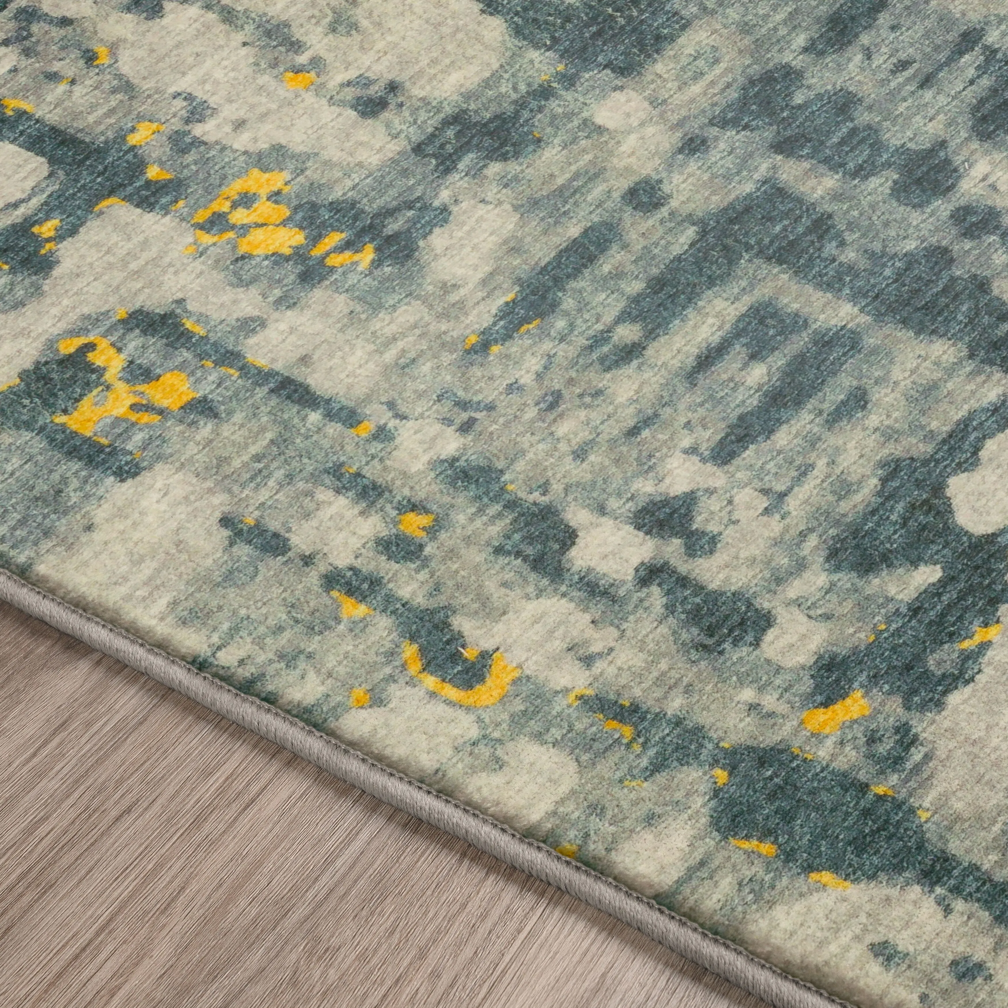 Indoor/ Outdoor Bravado Abstract Crosshatch Caramel Washable Area Rug
