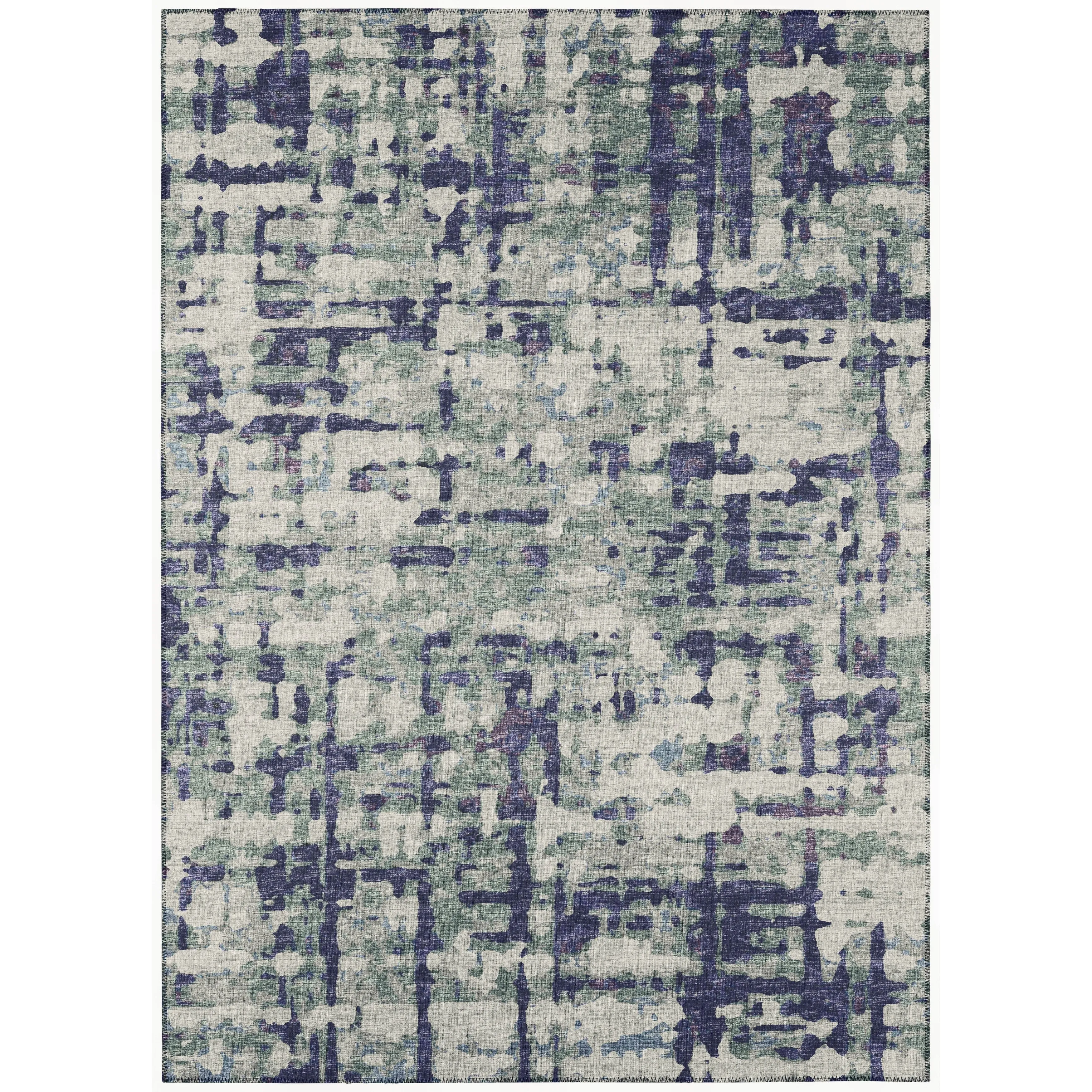 Indoor/ Outdoor Bravado Abstract Crosshatch Caramel Washable Area Rug