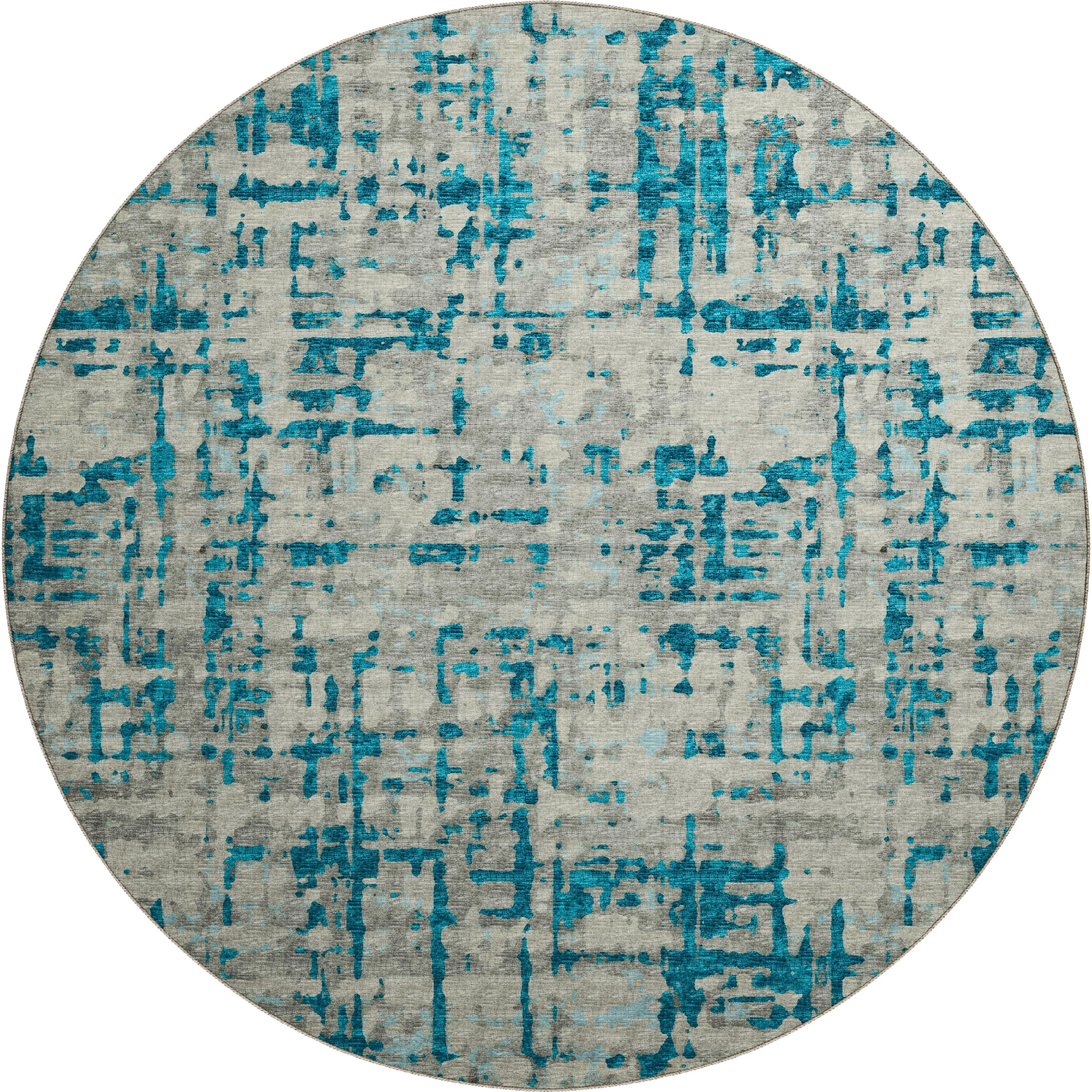 Indoor/ Outdoor Bravado Abstract Crosshatch Caramel Washable Area Rug