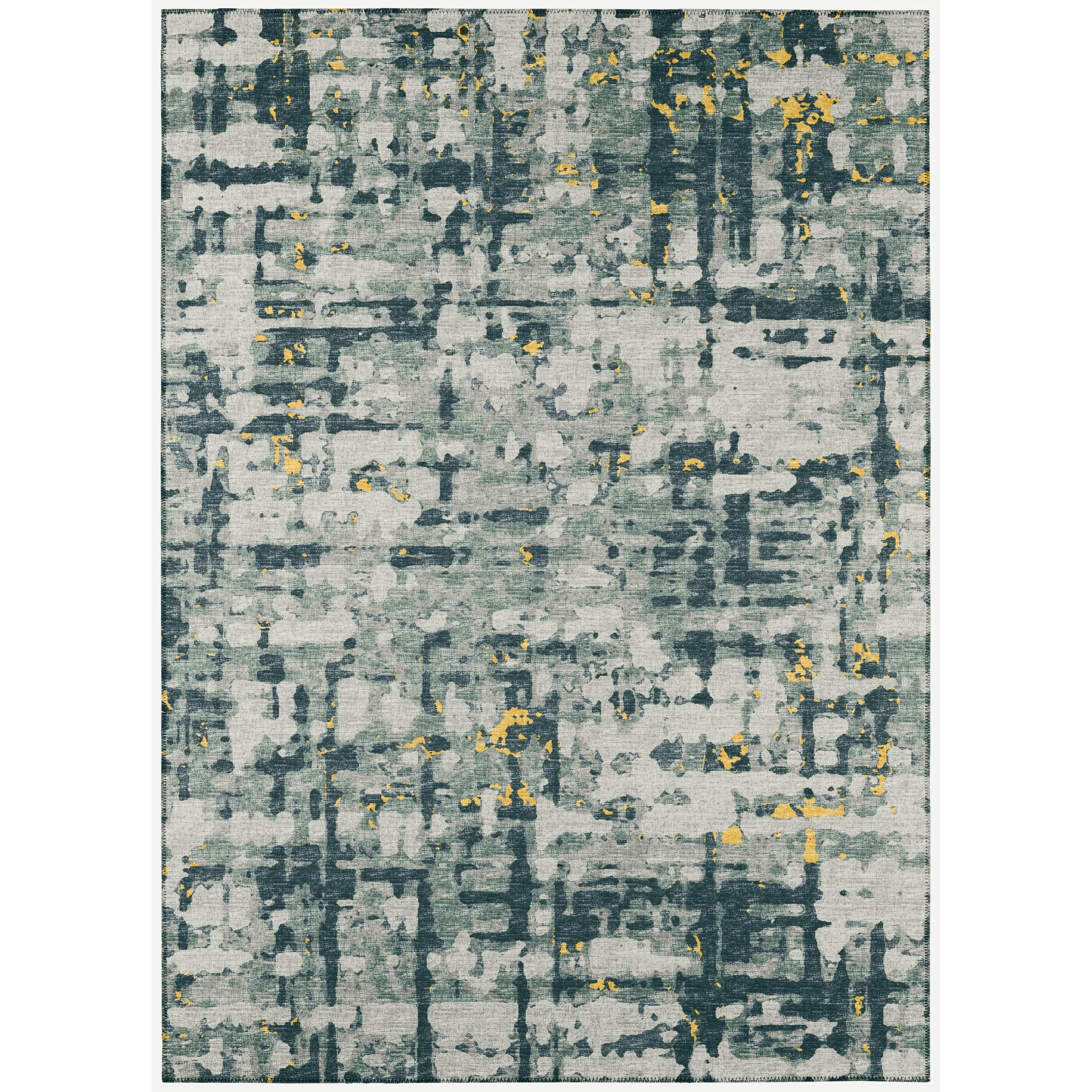 Indoor/ Outdoor Bravado Abstract Crosshatch Caramel Washable Area Rug
