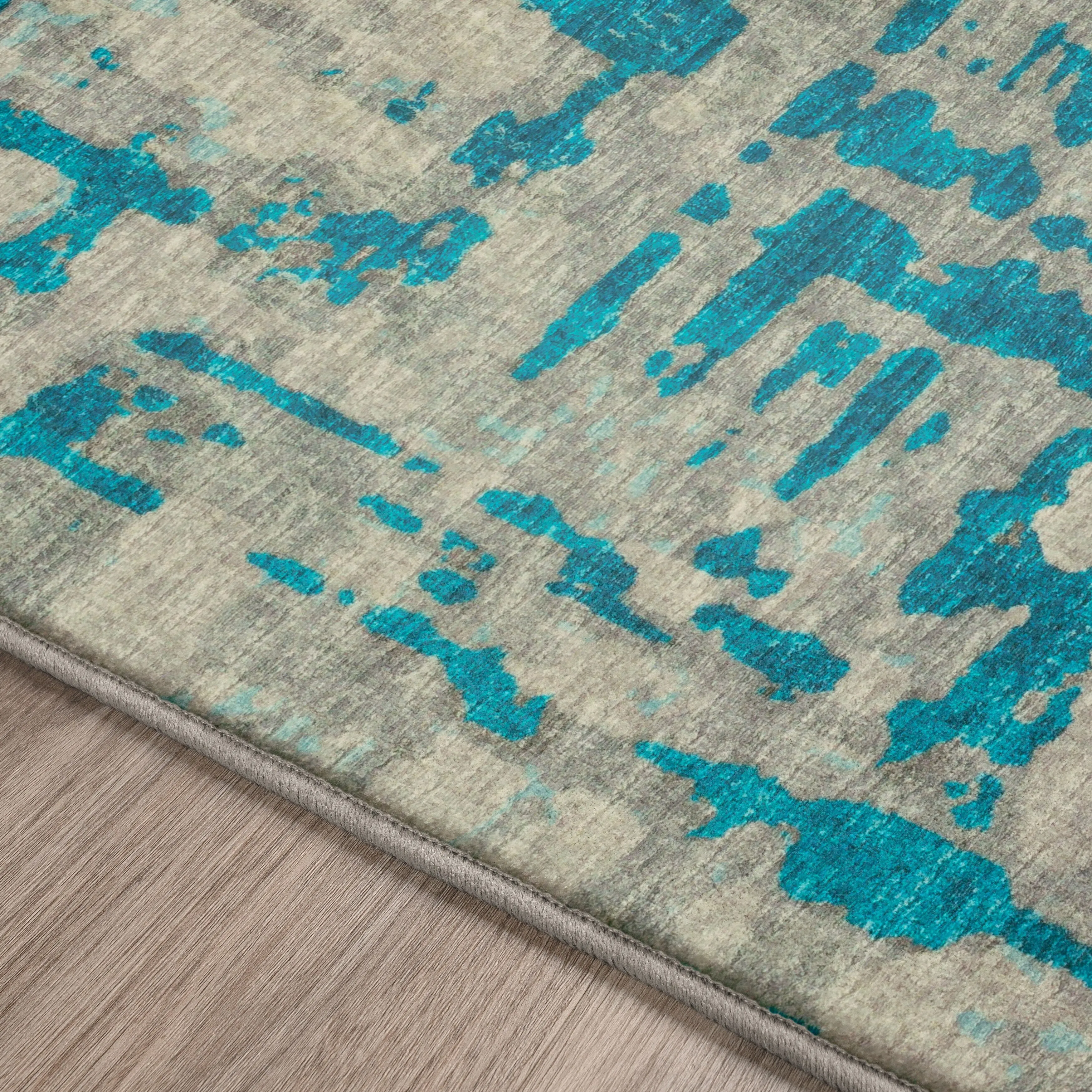 Indoor/ Outdoor Bravado Abstract Crosshatch Caramel Washable Area Rug