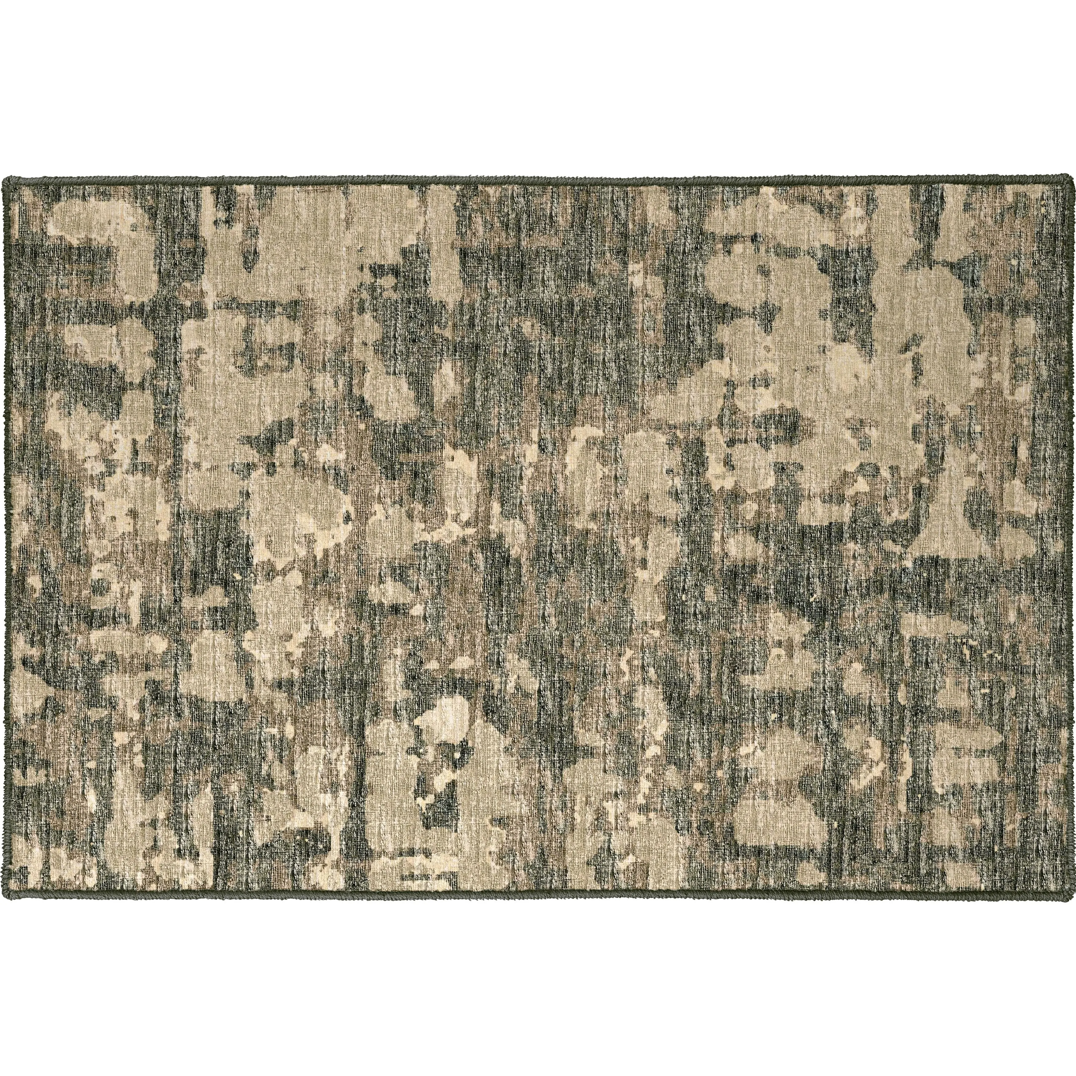Indoor/ Outdoor Bravado Abstract Crosshatch Caramel Washable Area Rug