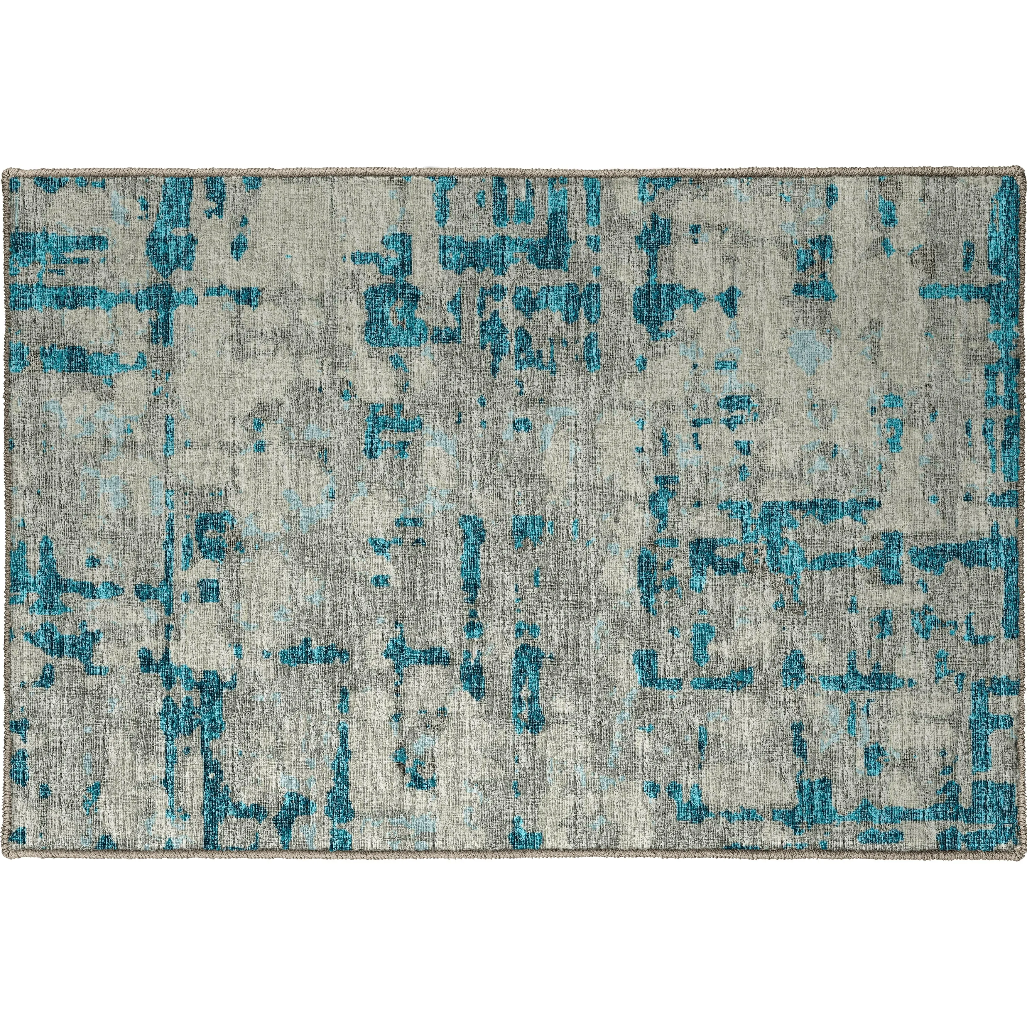 Indoor/ Outdoor Bravado Abstract Crosshatch Caramel Washable Area Rug