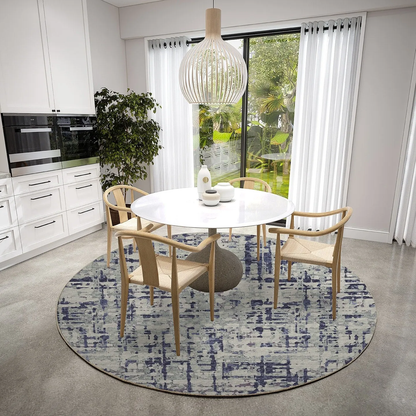 Indoor/ Outdoor Bravado Abstract Crosshatch Caramel Washable Area Rug