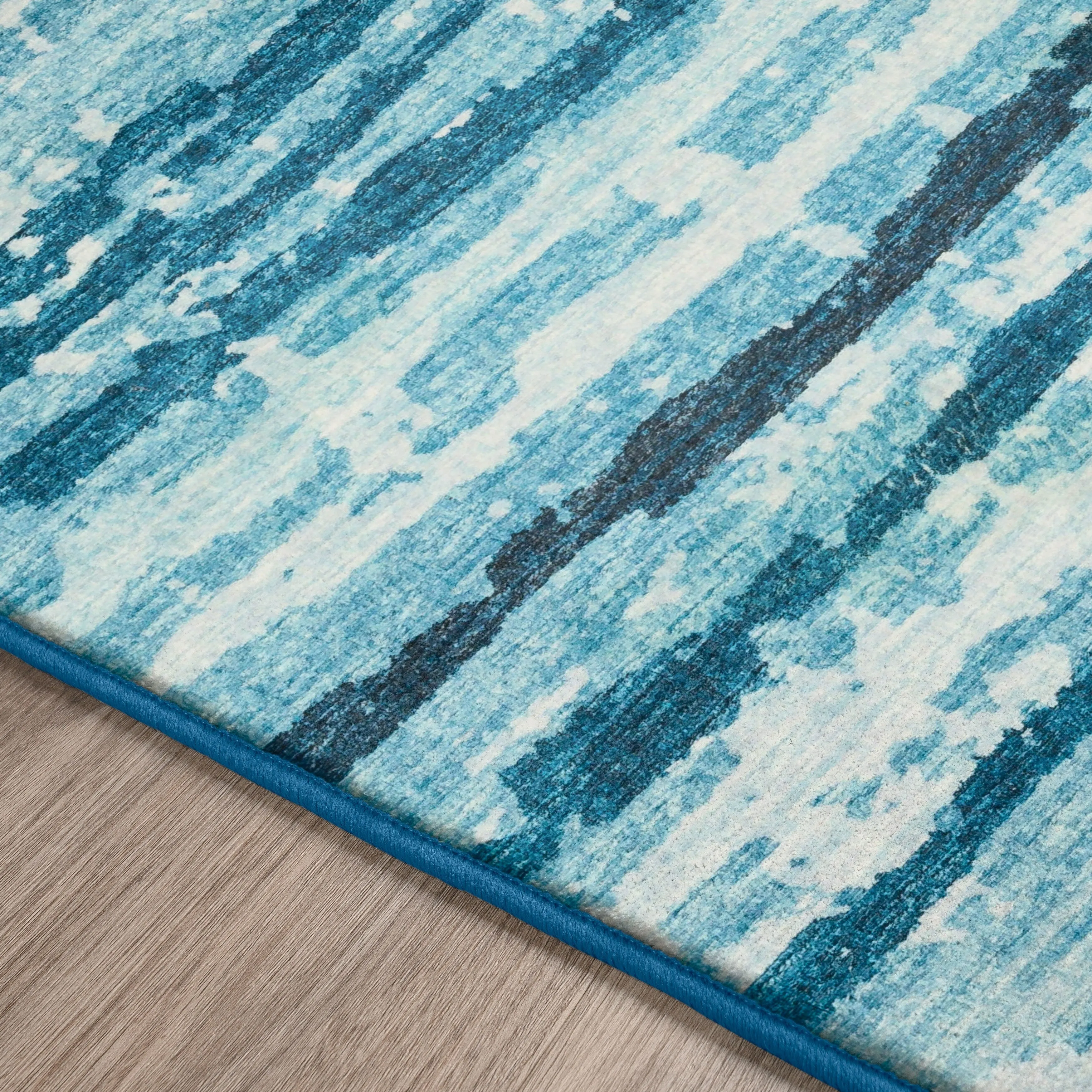 Indoor/ Outdoor Bravado Abstract Striped Baja Washable Area Rug