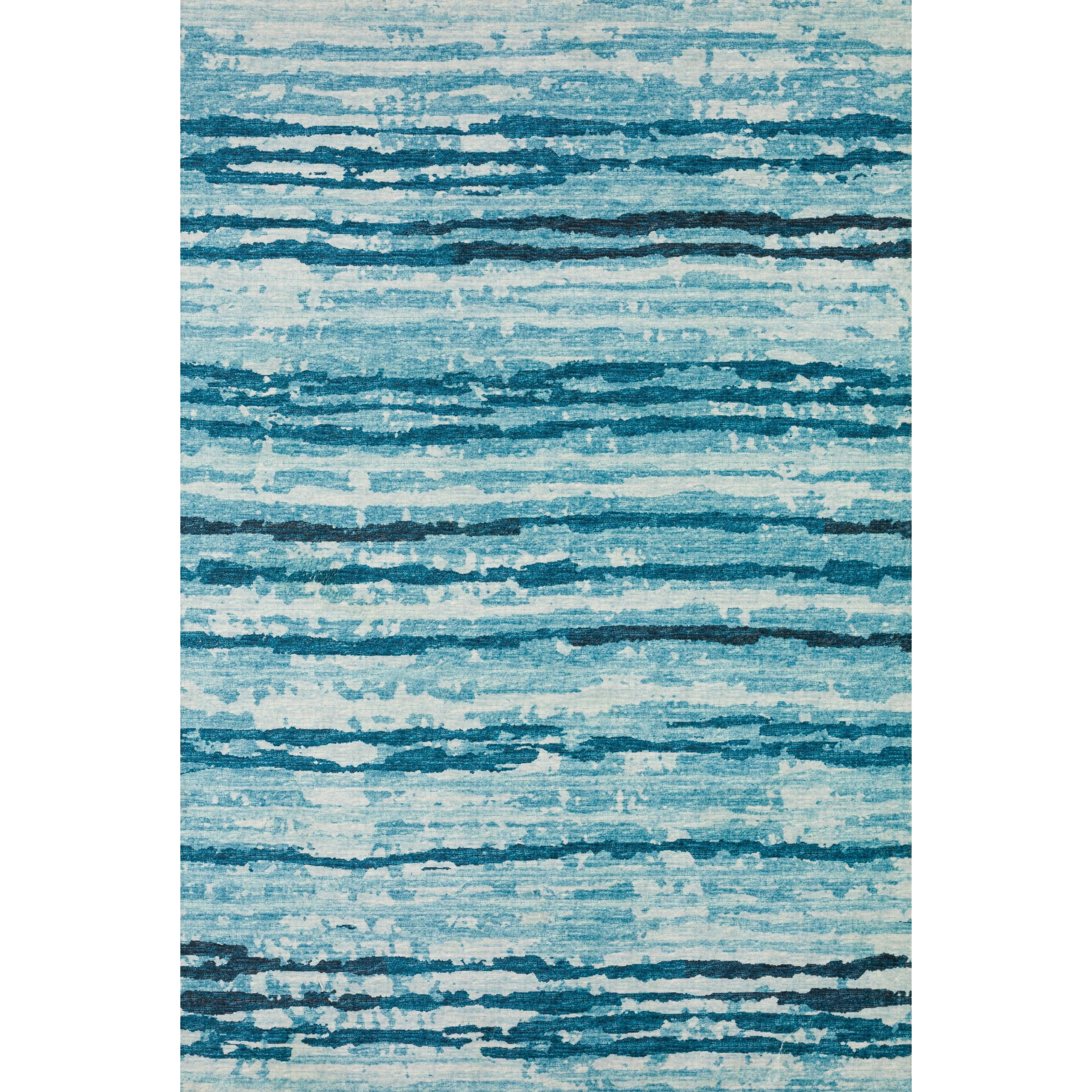 Indoor/ Outdoor Bravado Abstract Striped Baja Washable Area Rug