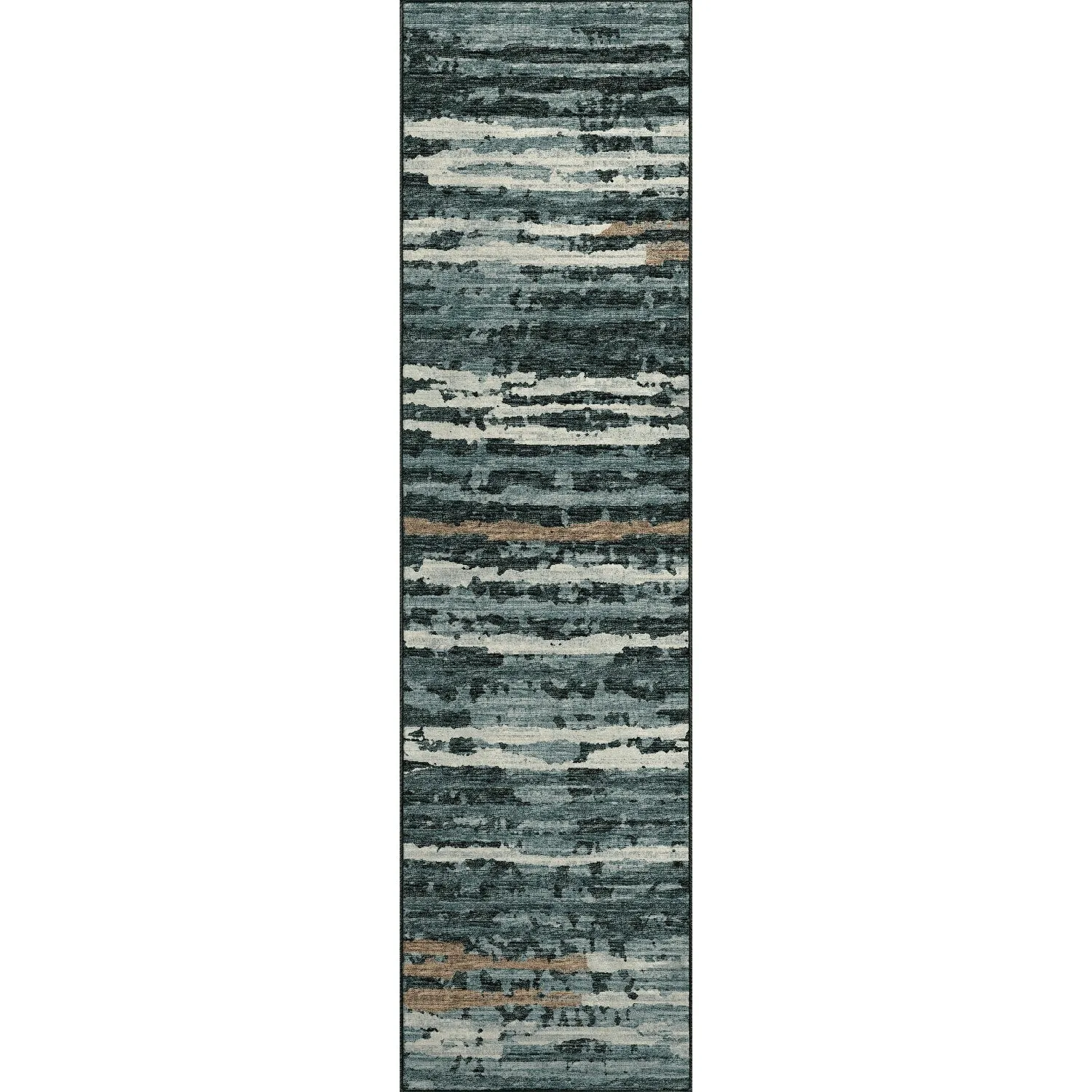 Indoor/ Outdoor Bravado Abstract Striped Baja Washable Area Rug