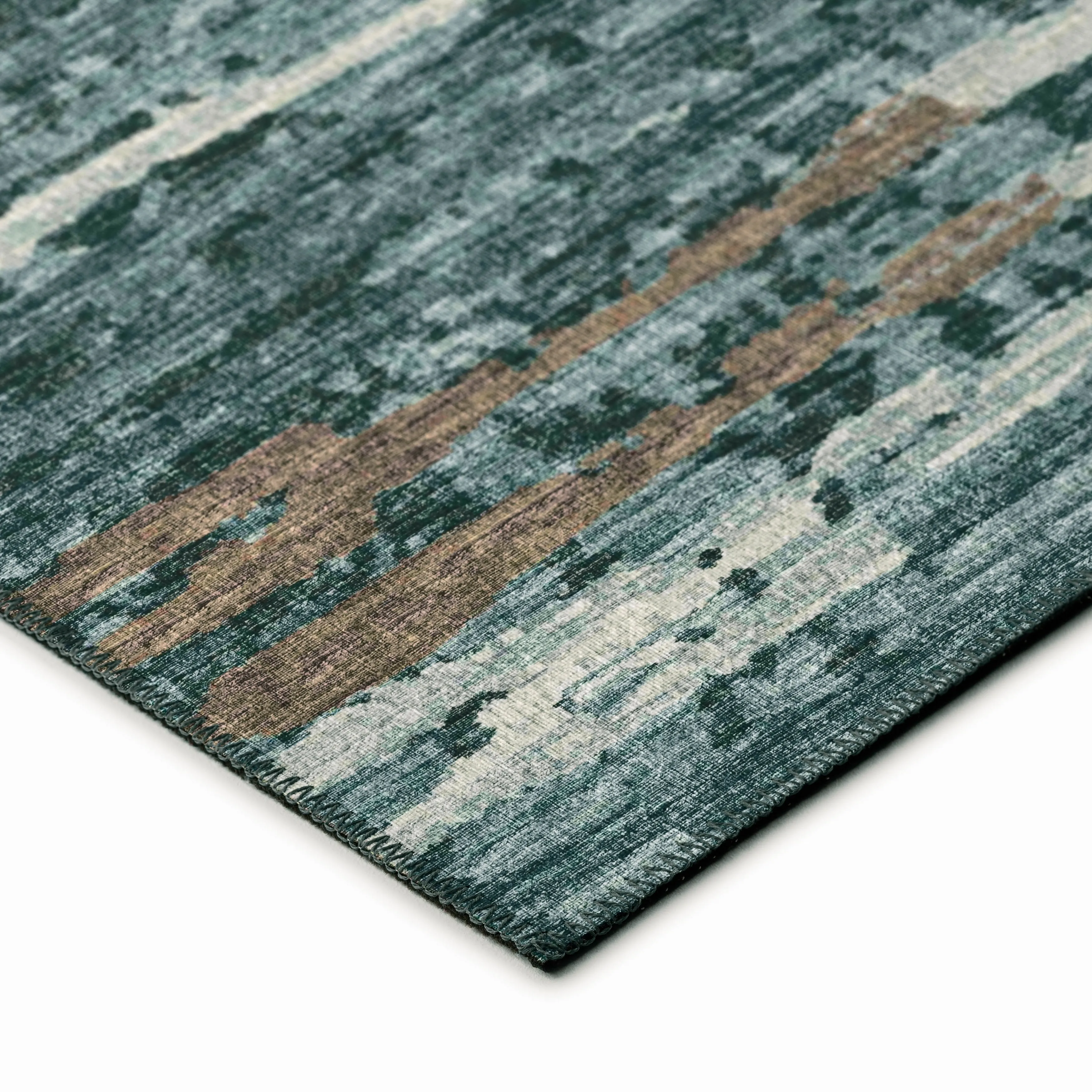 Indoor/ Outdoor Bravado Abstract Striped Baja Washable Area Rug