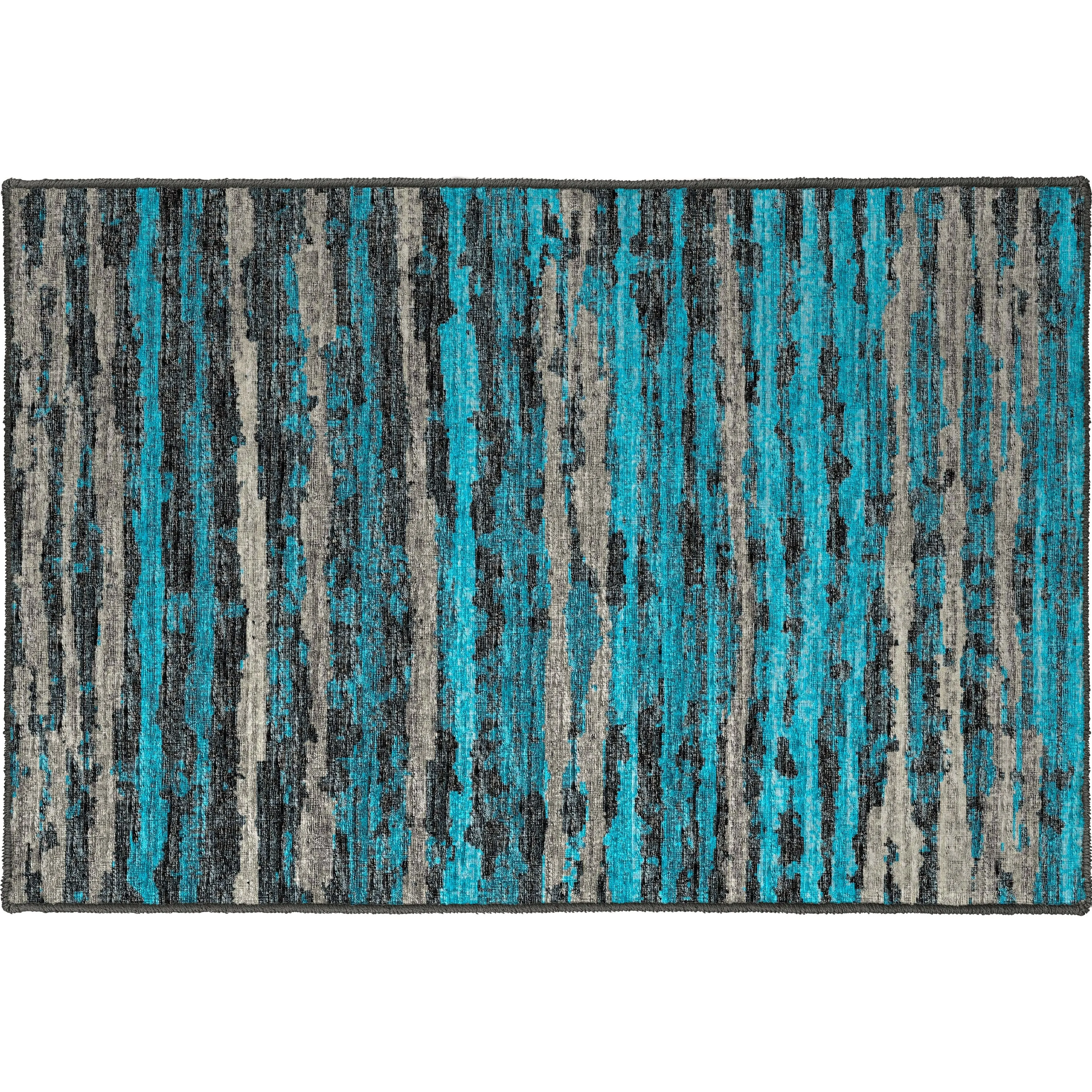 Indoor/ Outdoor Bravado Abstract Striped Baja Washable Area Rug