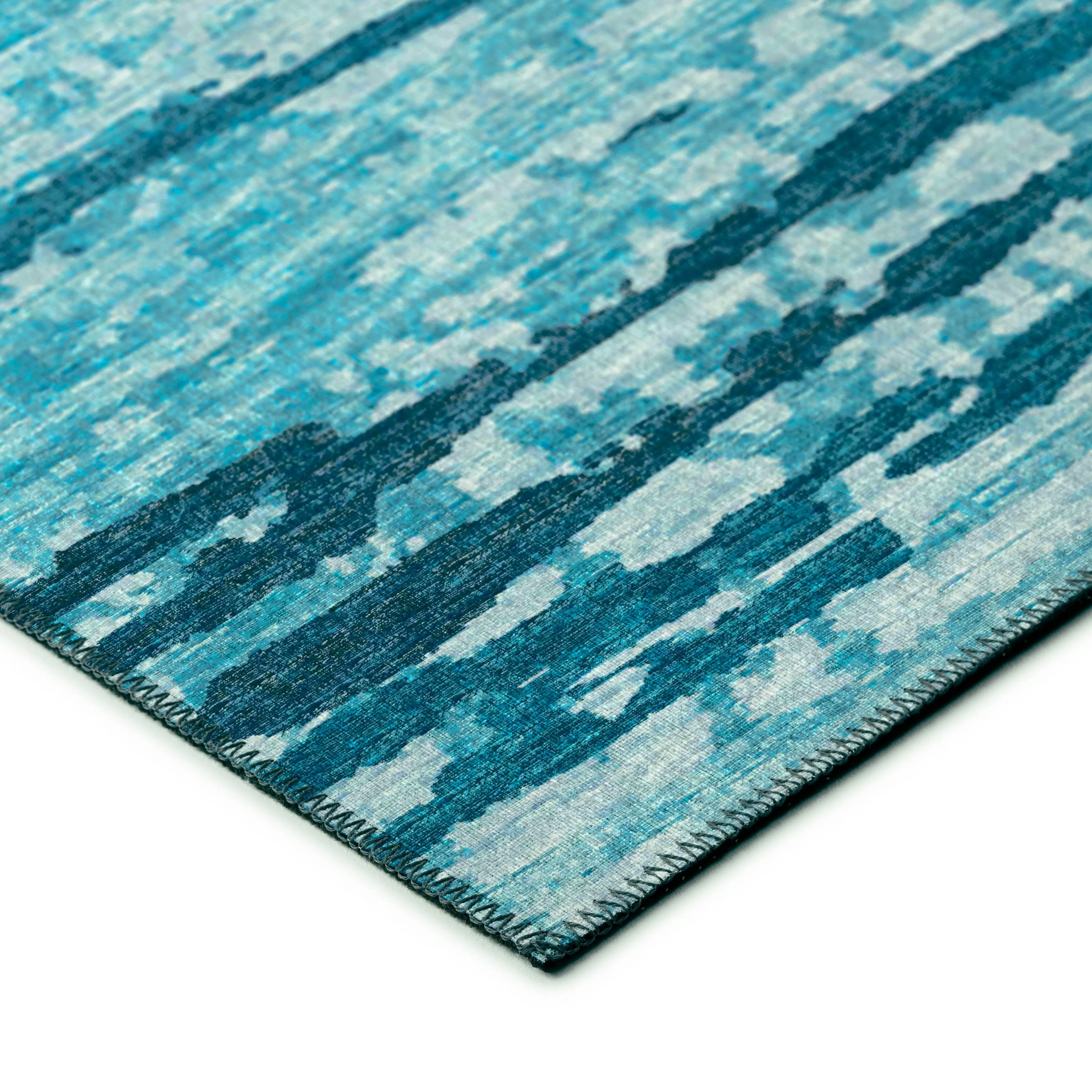 Indoor/ Outdoor Bravado Abstract Striped Baja Washable Area Rug