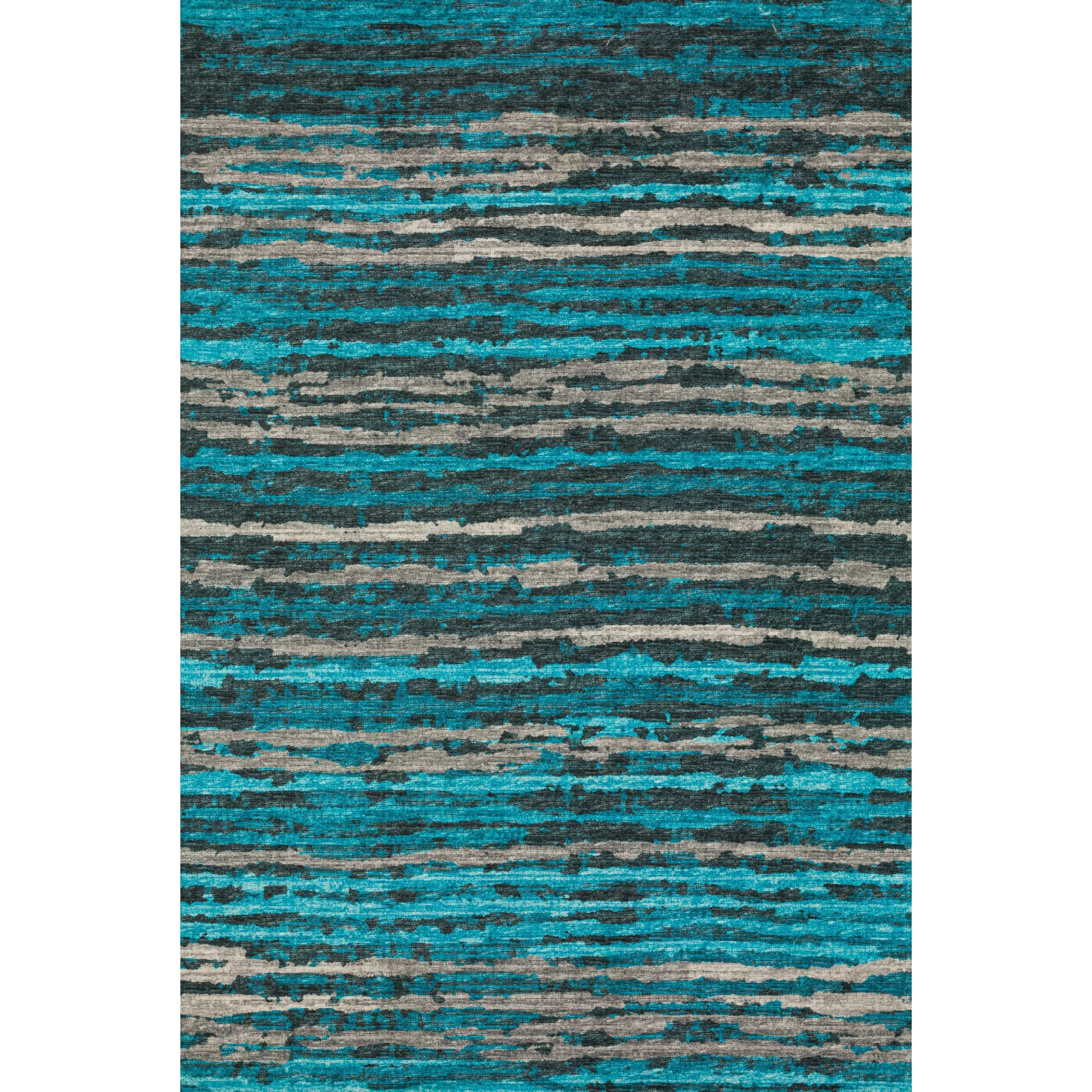 Indoor/ Outdoor Bravado Abstract Striped Baja Washable Area Rug