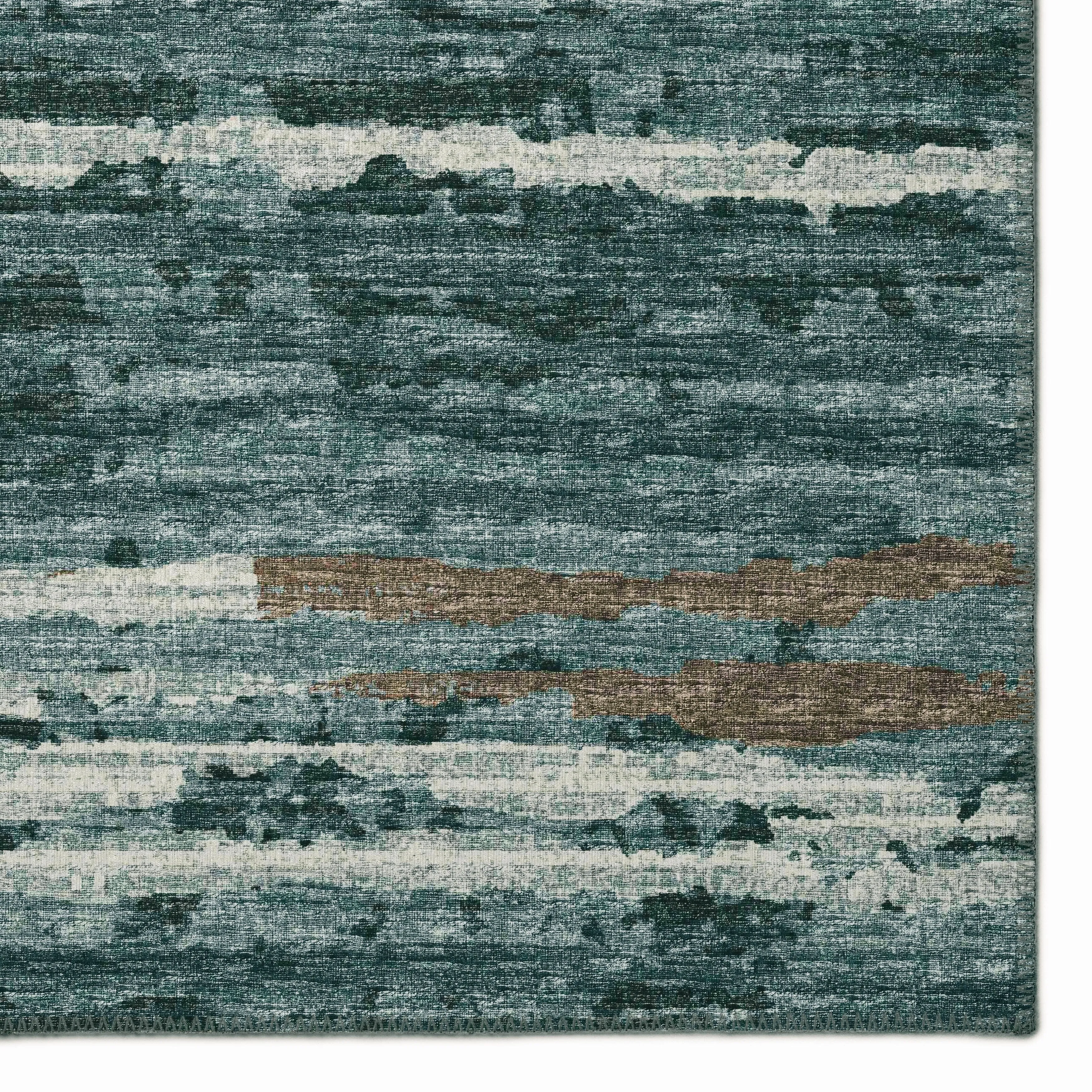 Indoor/ Outdoor Bravado Abstract Striped Baja Washable Area Rug