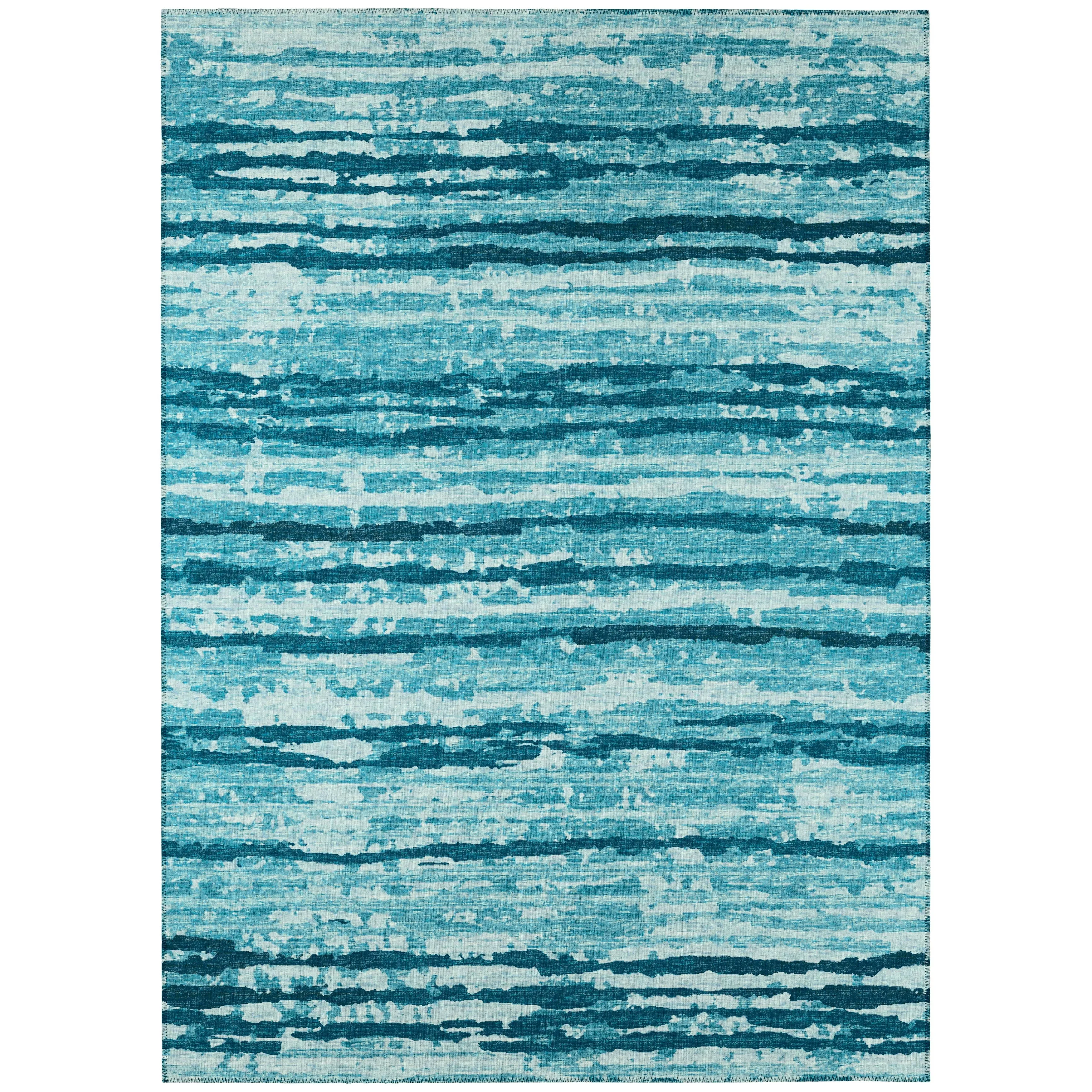 Indoor/ Outdoor Bravado Abstract Striped Baja Washable Area Rug