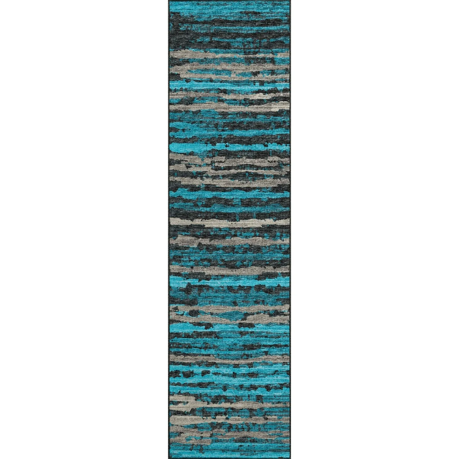 Indoor/ Outdoor Bravado Abstract Striped Baja Washable Area Rug